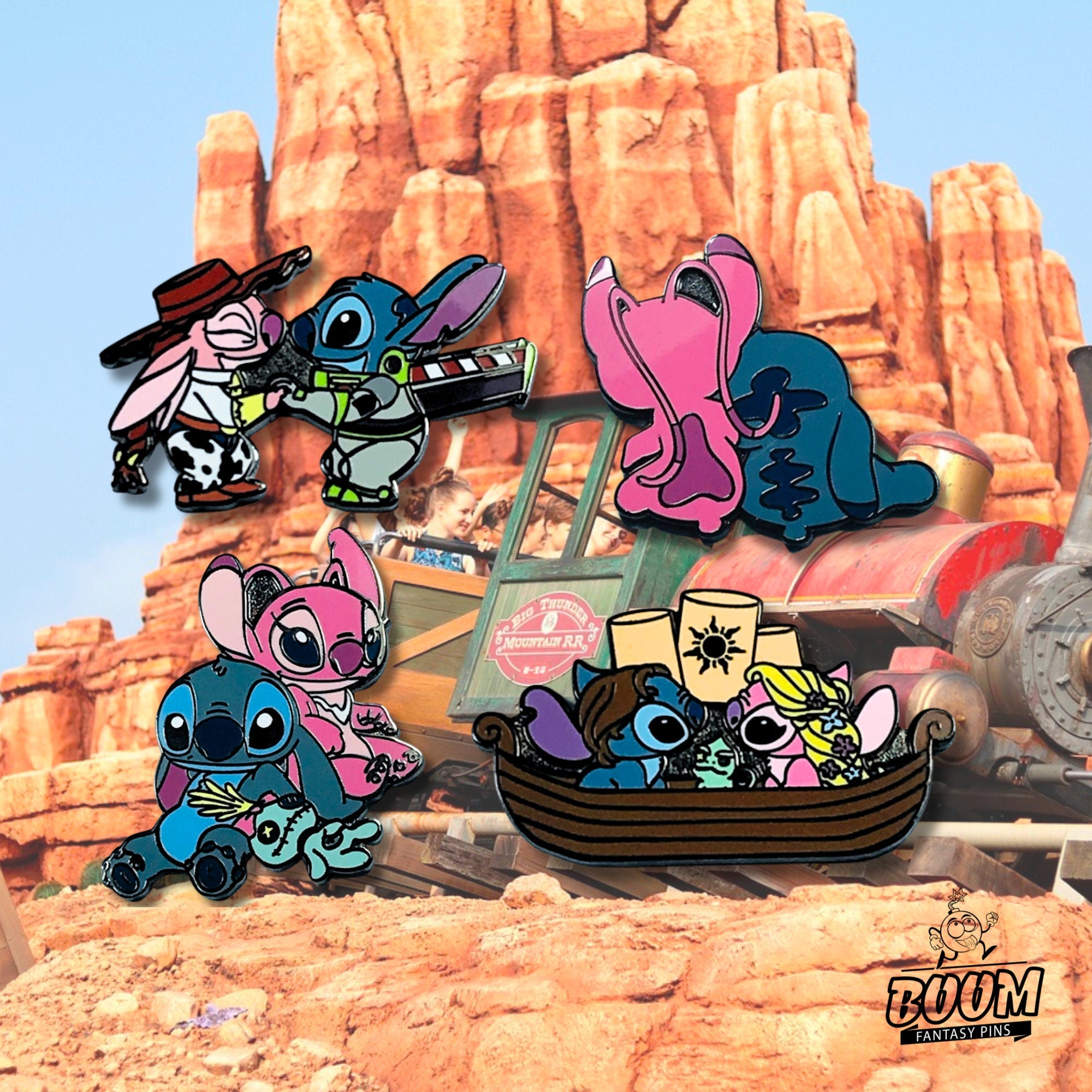 Pin – Stitch y Ángel de Lilo &amp; Stitch – Disney Fantasy