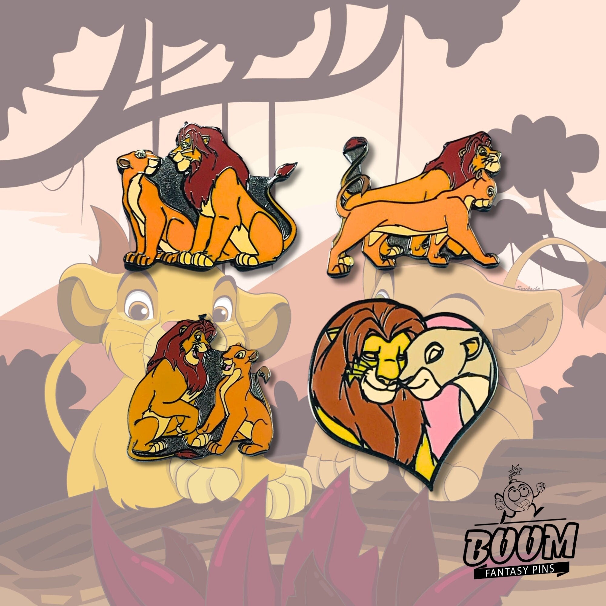 Pin – Simba y Nala de El Rey León – Disney Fantasy