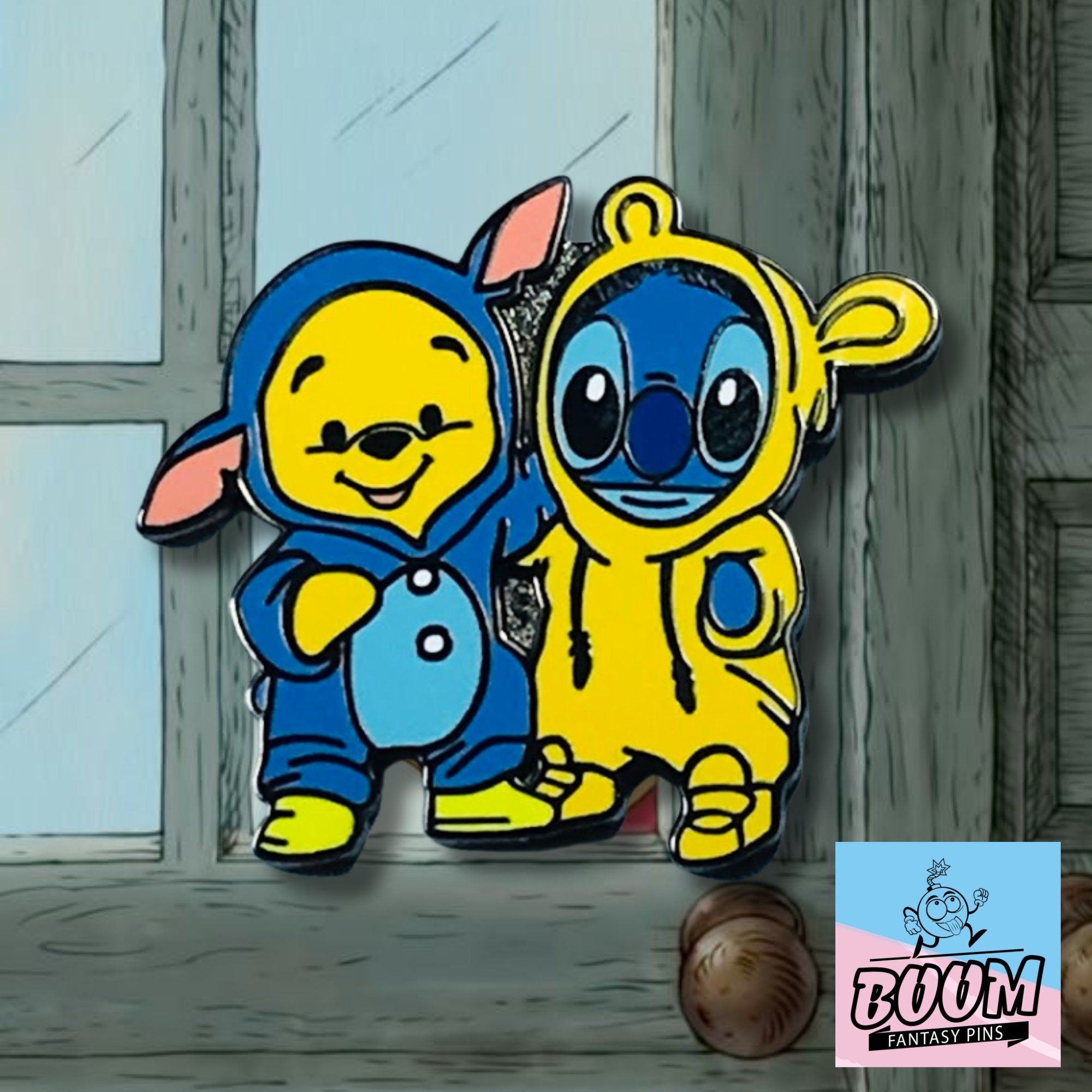 Pin – Stitch de Lilo &amp; Stitch y Winnie the Pooh de Winnie the Pooh – Disney Fantasy