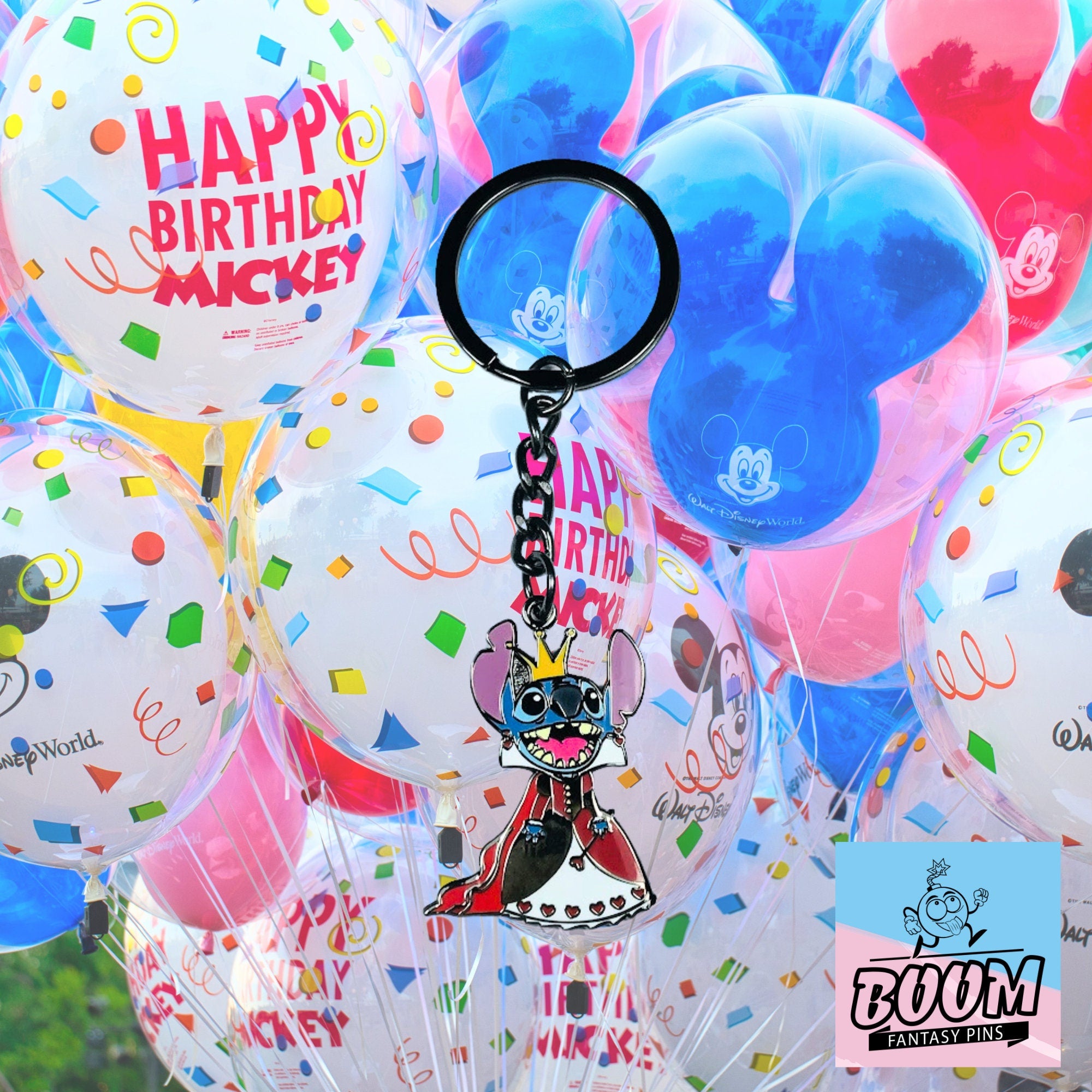 Llavero – Experimento 626 Stitch como Reina de Corazones de Lilo &amp; Stitch – Disney Fantasy