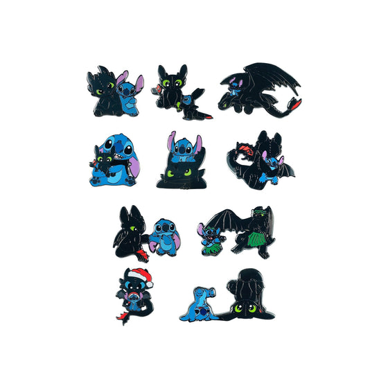Pin – Experiment 626 Stitch from Lilo & Stitch and Toothless from How to Train Your Dragon – Disney Fantasy