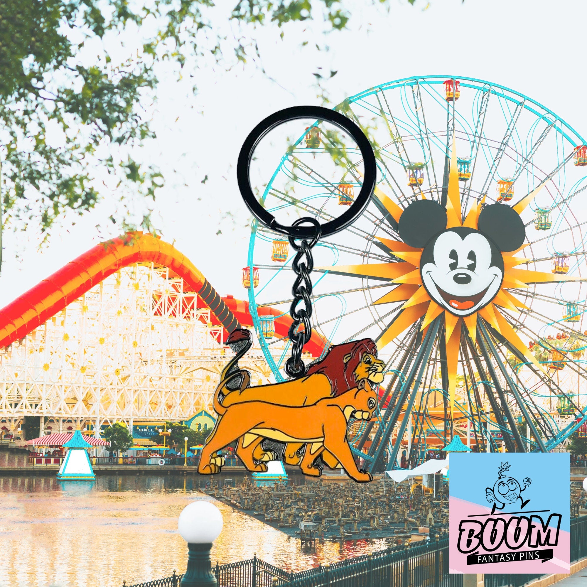 Porte-clés – Simba et Nala du Roi Lion – Disney Fantasy