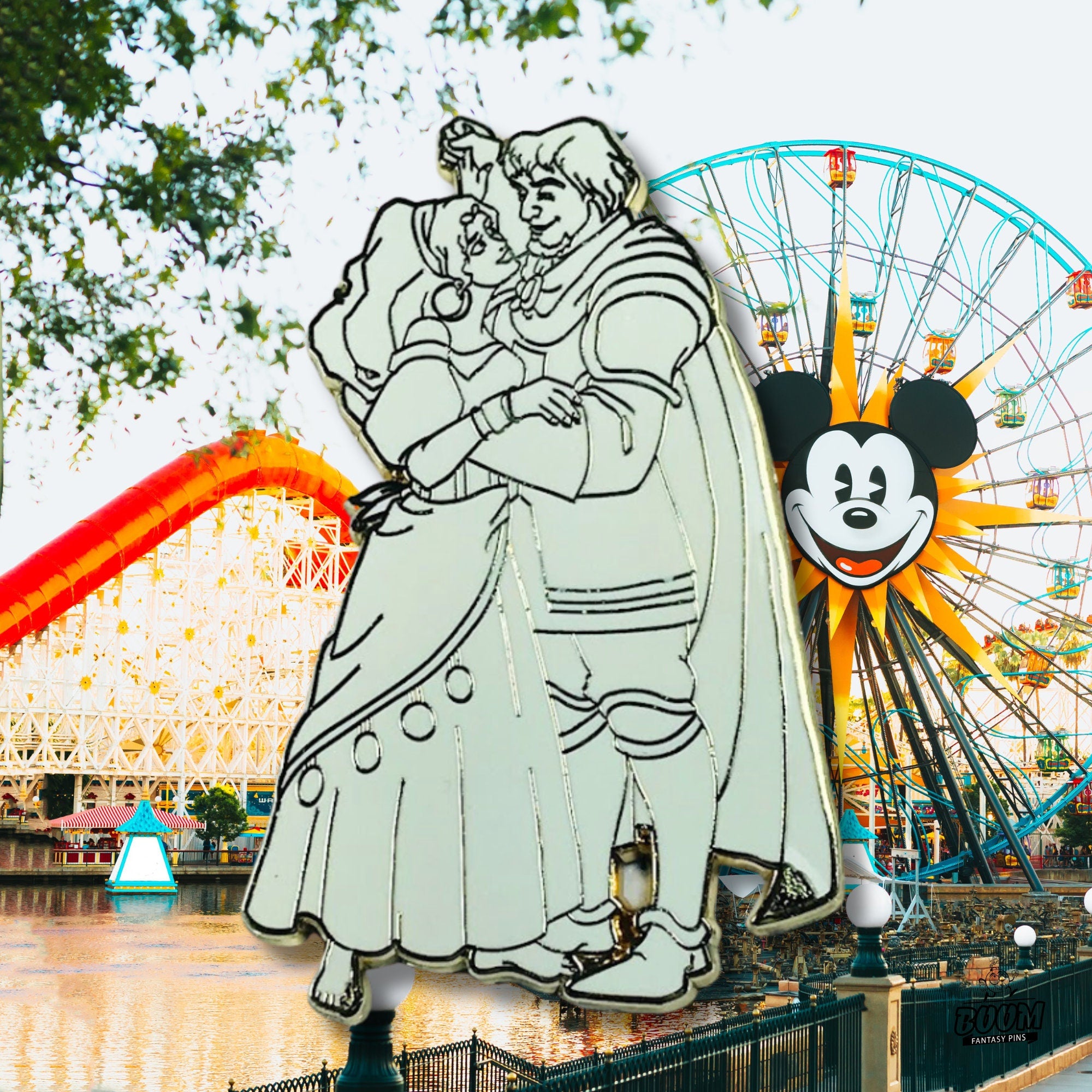 Pin's – Esmeralda et le capitaine Phoebus du Bossu de Notre-Dame – Disney Fantasy