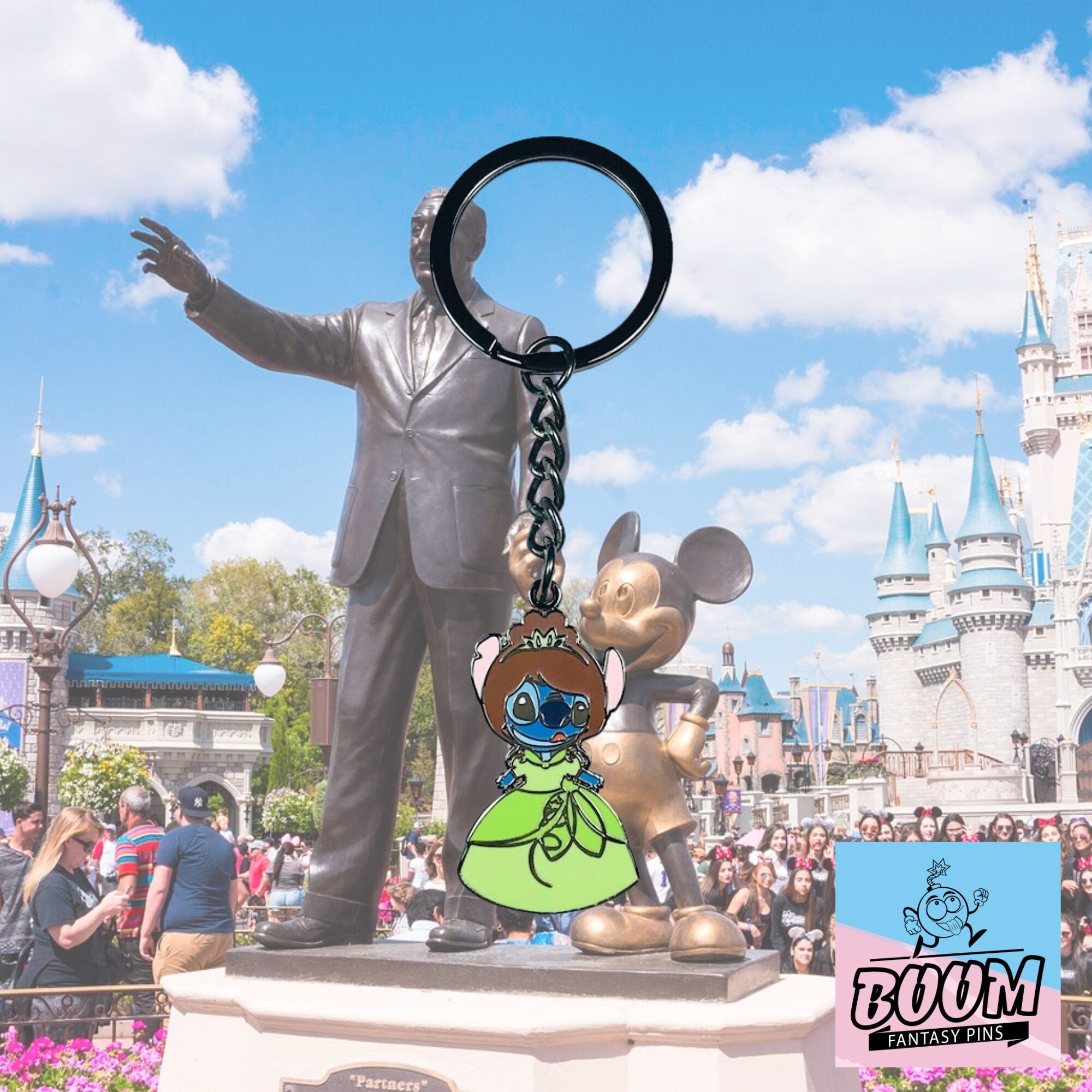 Keychain – Experiment 626 Stitch as Tiana from Lilo & Stitch – Disney Fantasy