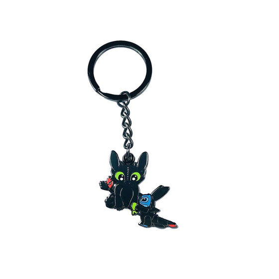 Keychain – Experiment 626 Stitch from Lilo & Stitch and Toothless from How to Train Your Dragon – Disney Fantasy