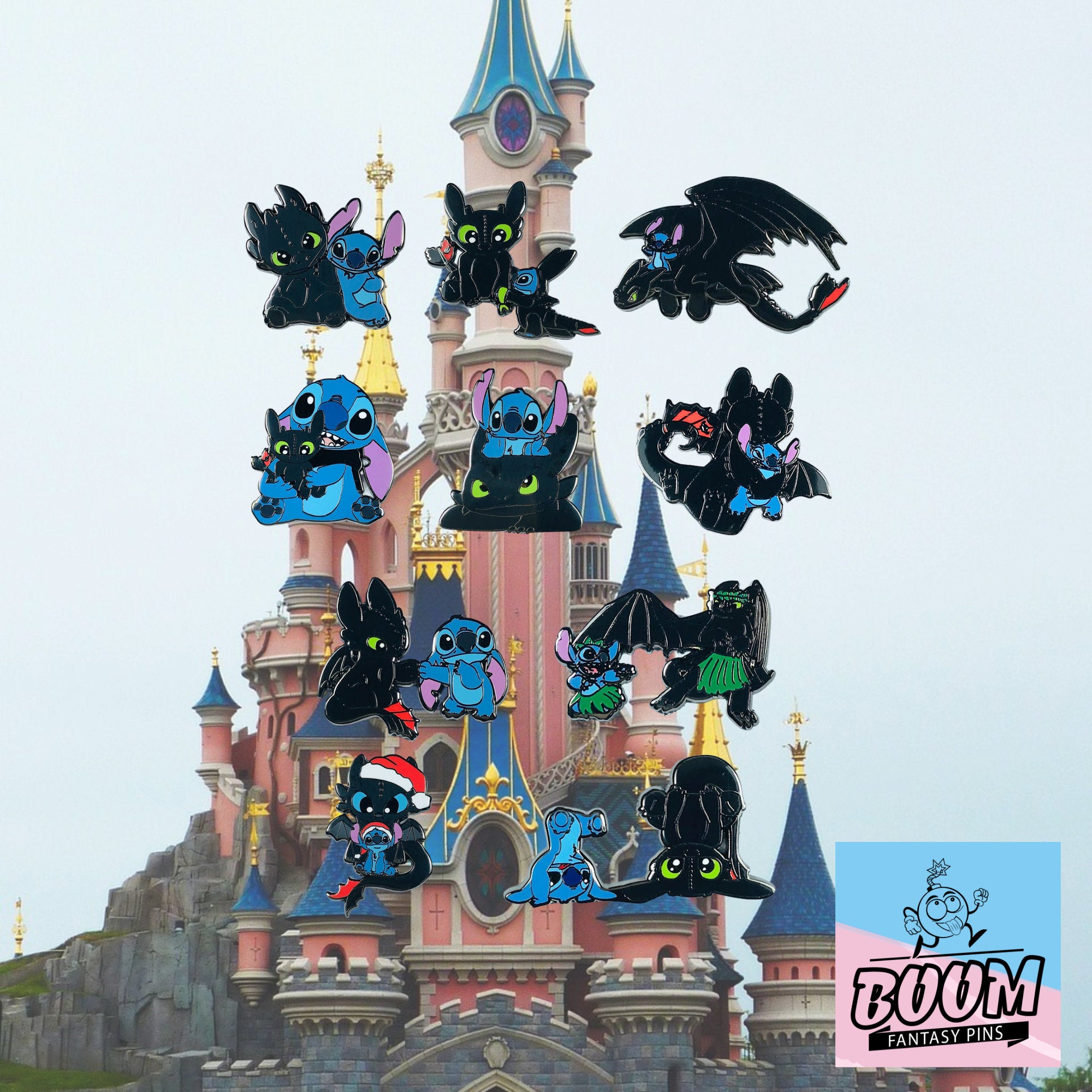 Pin – Experimento 626 Stitch de Lilo &amp; Stitch y Desdentao de Cómo entrenar a tu dragón – Disney Fantasy