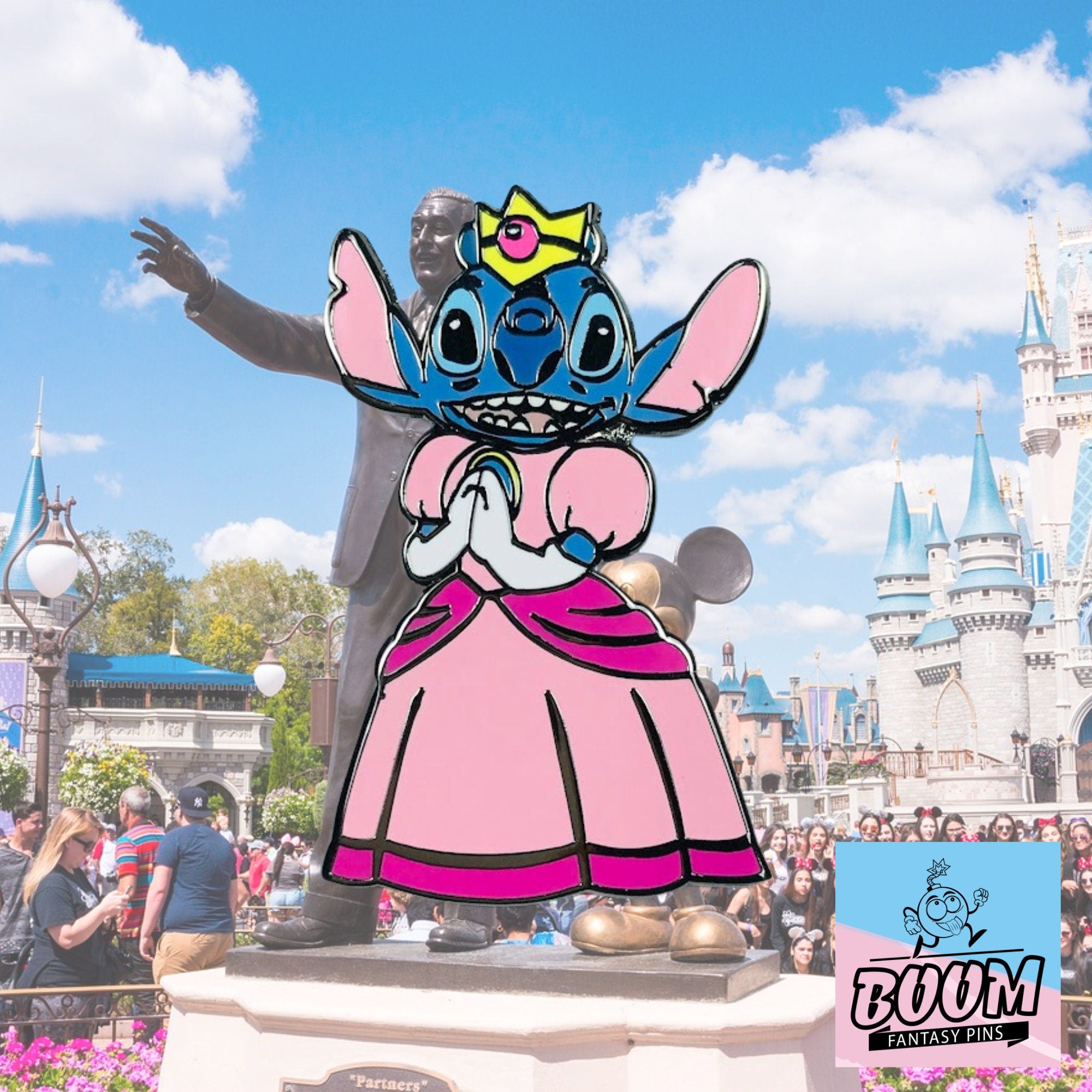 Pin – Stitch como la Princesa Peach de Lilo y Stitch – Disney Fantasy