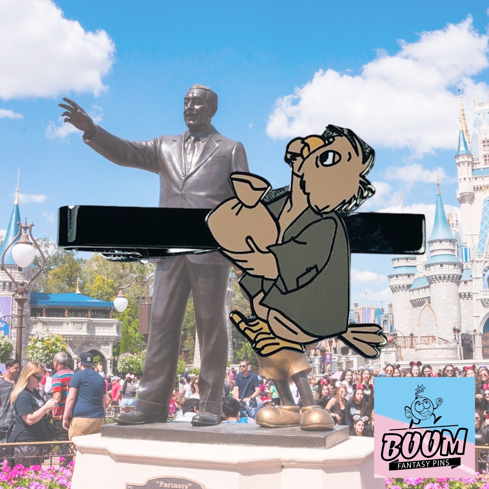 Pinza de corbata – Pájaro con bolso de Robin Hood – Disney Fantasy