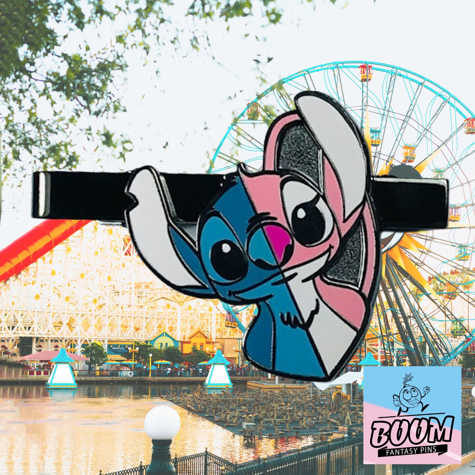 Tie Clip – Stitch and Angel from Lilo & Stitch – Disney Fantasy