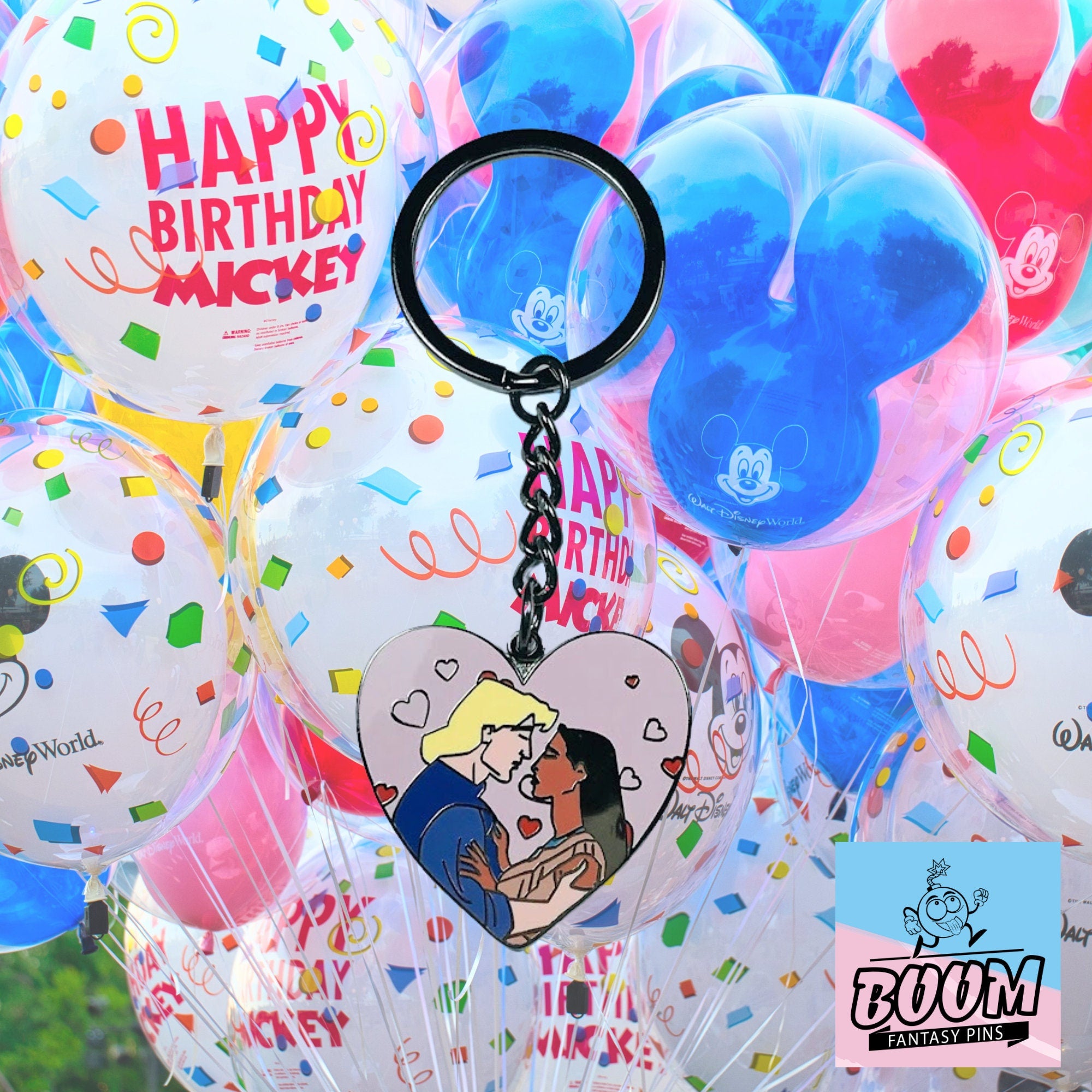 Porte-clés – Pocahontas et le capitaine John Smith du film Pocahontas – Disney Fantasy