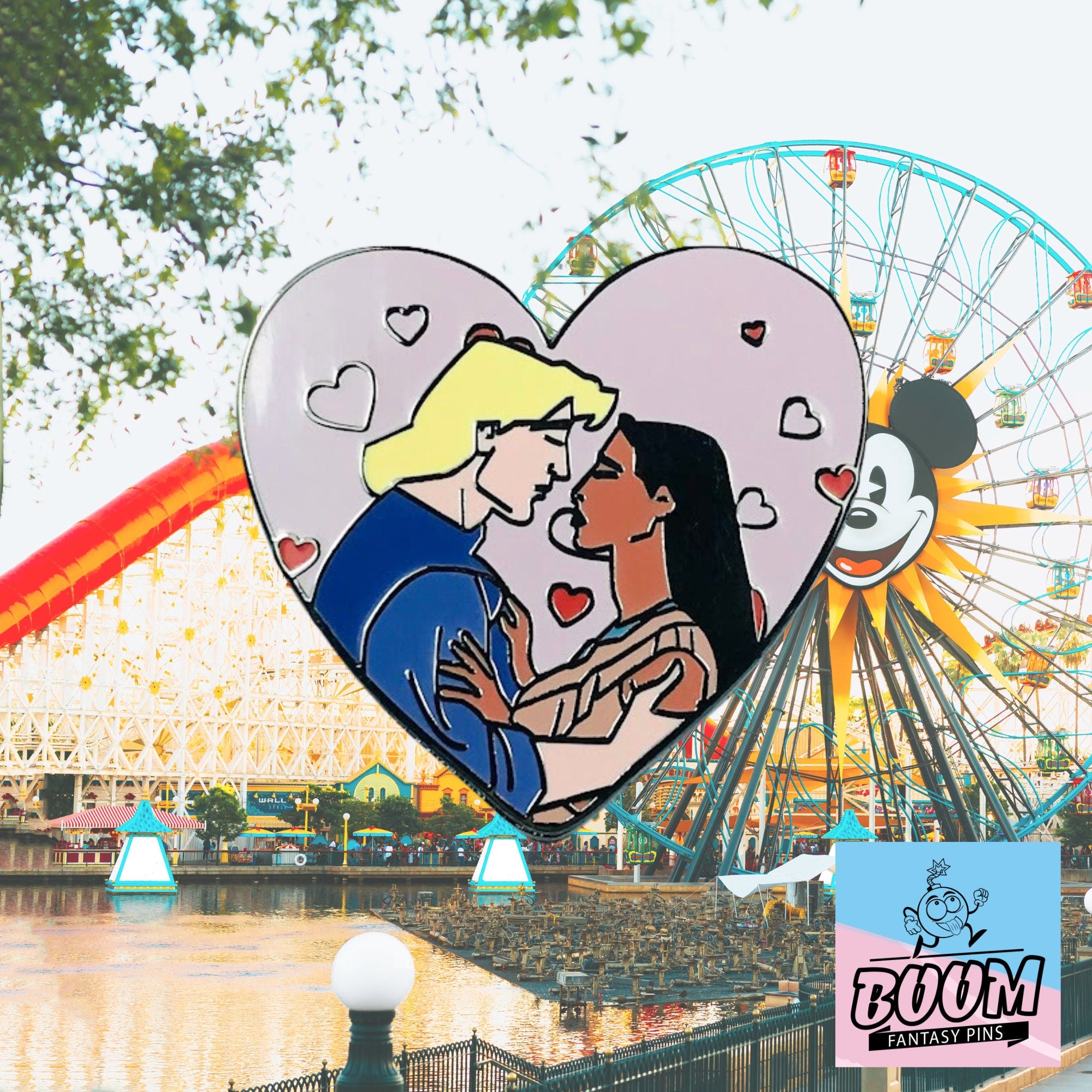 Pin's – Pocahontas et John Smith du film Pocahontas – Disney Fantasy