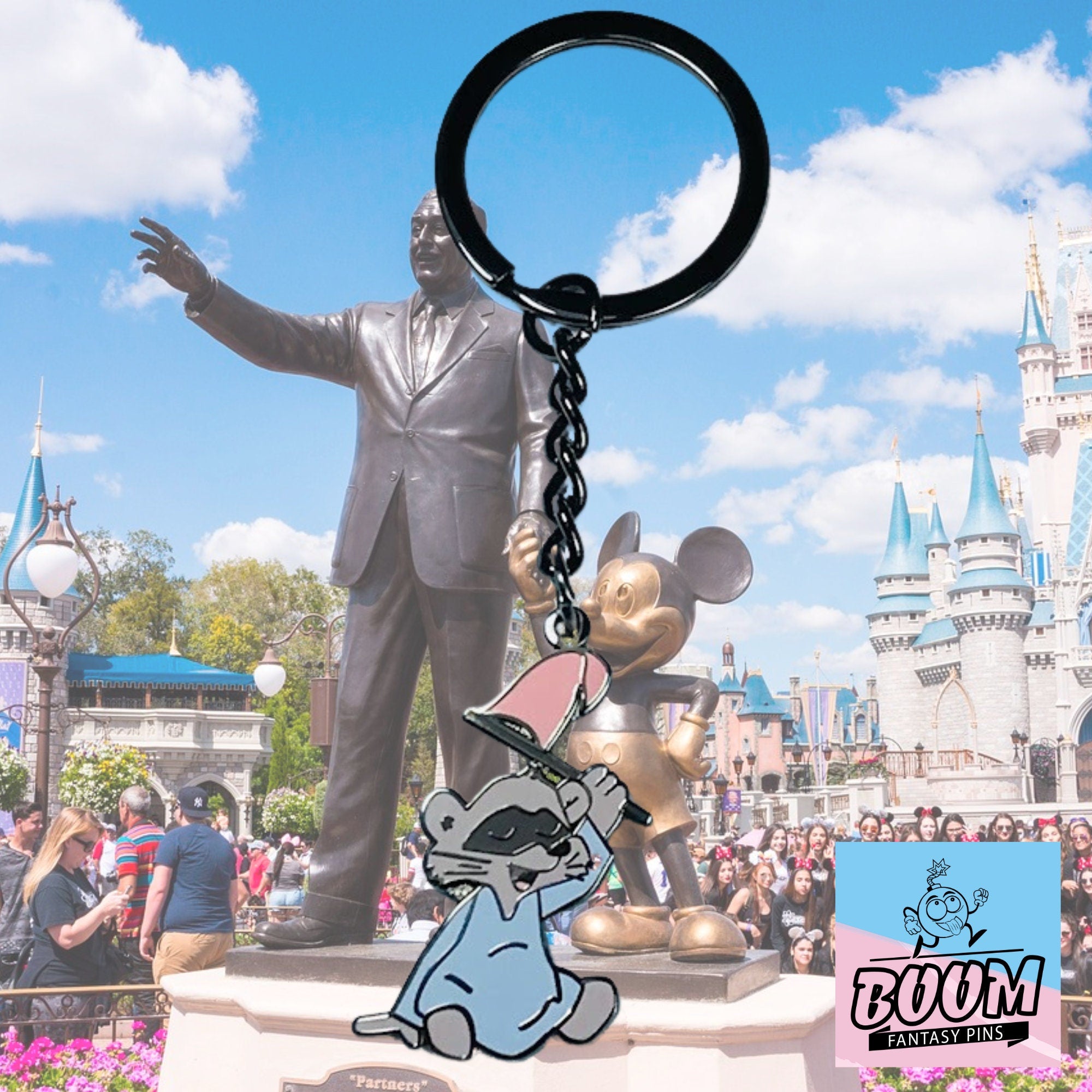 Llavero – Mapache de la Bandera Rosa de Robin Hood – Disney Fantasy