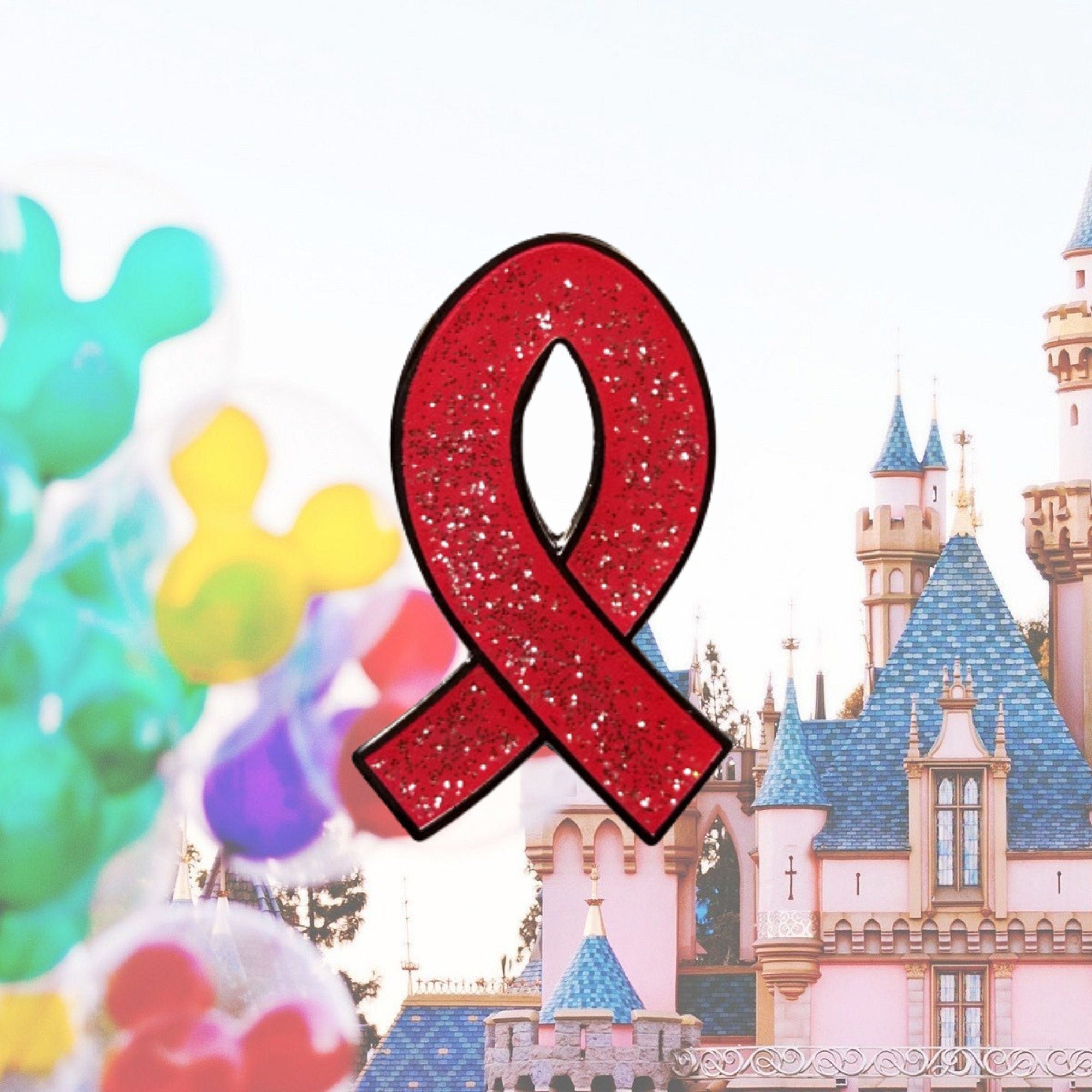 Pin – Corbata roja de concienciación de la Campaña de Concientización – Disney Fantasy