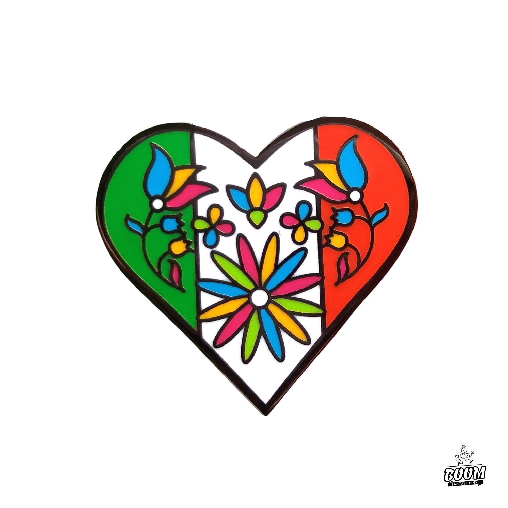 Épinglette – Symbole du cœur de la fête nationale mexicaine – Culture mexicaine