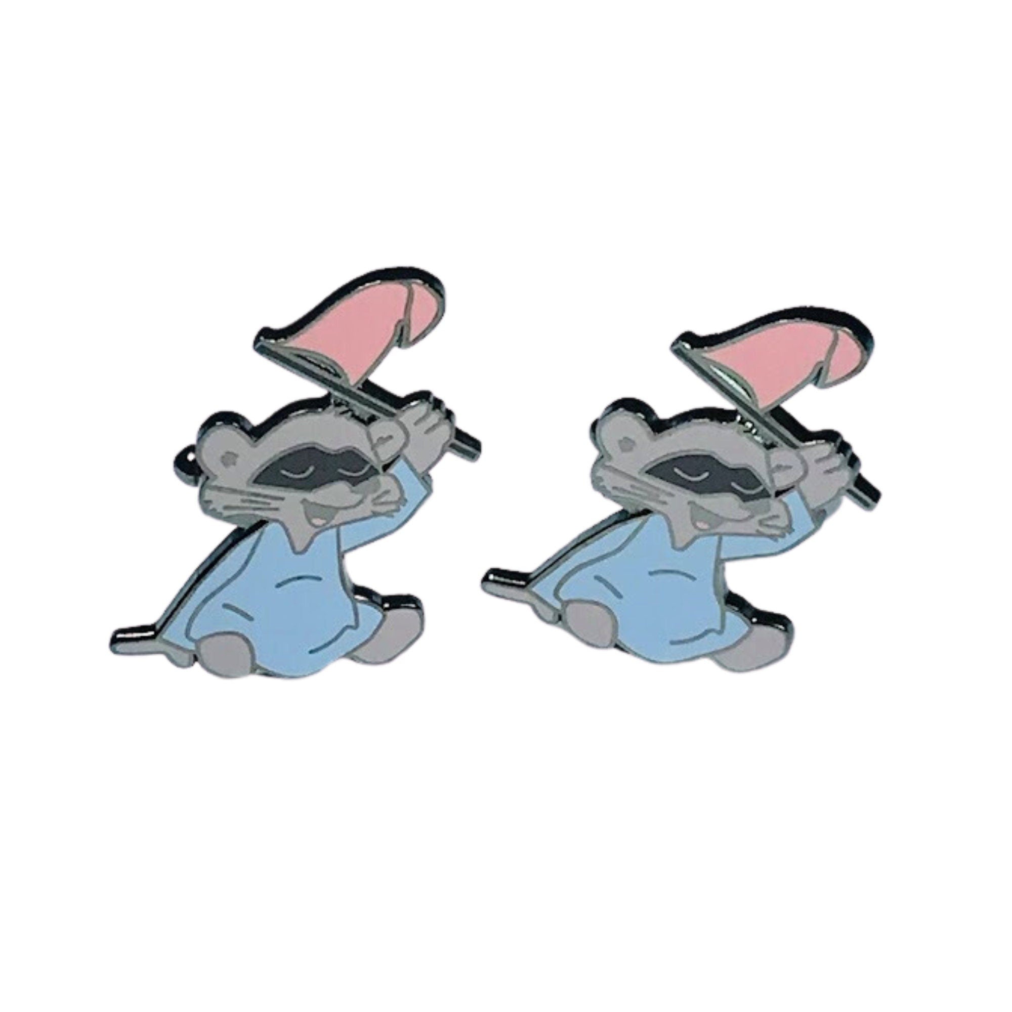 Cufflinks – Pink Flag Raccoon from Robin Hood – Disney Fantasy