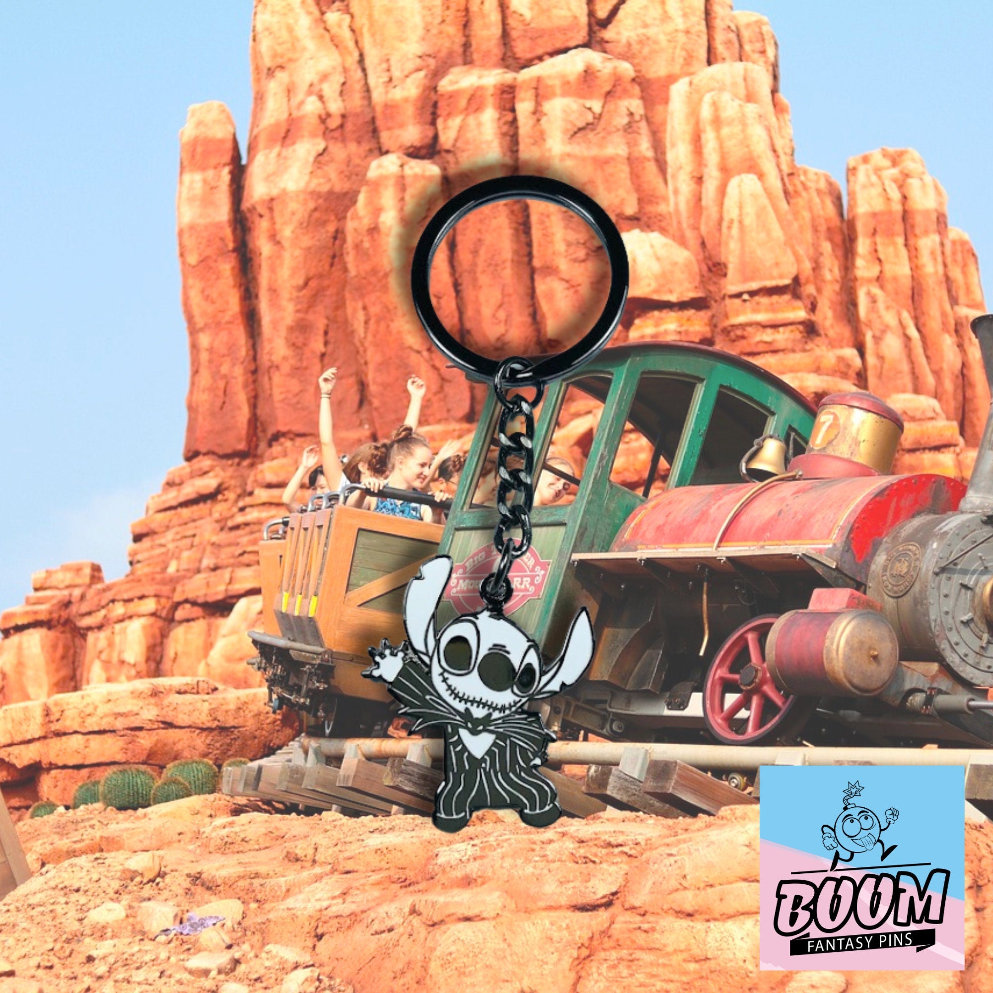 Stitch keychain, Nightmare Before Christmas, Disney fantasy keychains, Stitch as Jack Skellington, keychain, Halloween Limited Edition