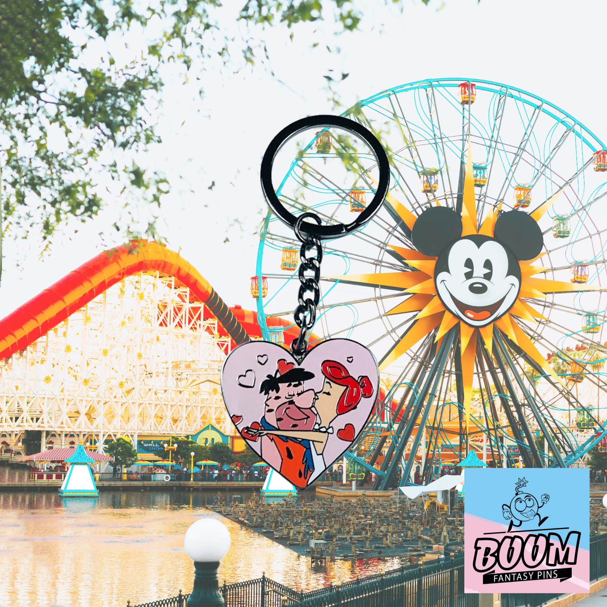 Llavero – Pedro Picapiedra y Vilma Picapiedra de Los Picapiedra – Disney Fantasy