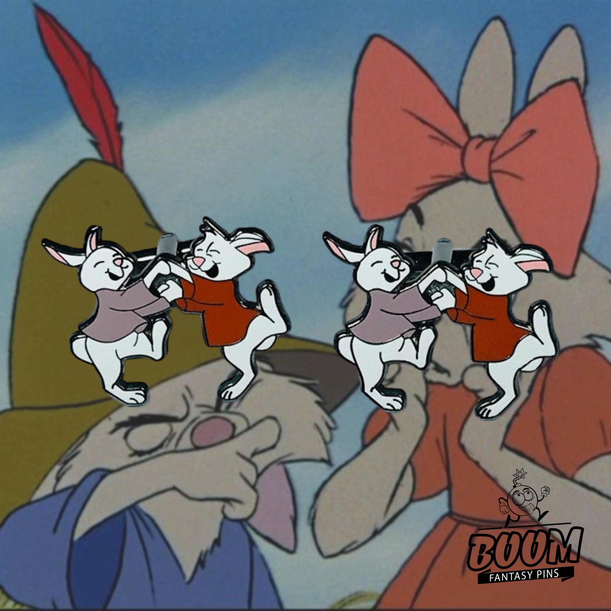 Cufflinks – Skippy and Sis Bunny from Robin Hood – Disney Fantasy