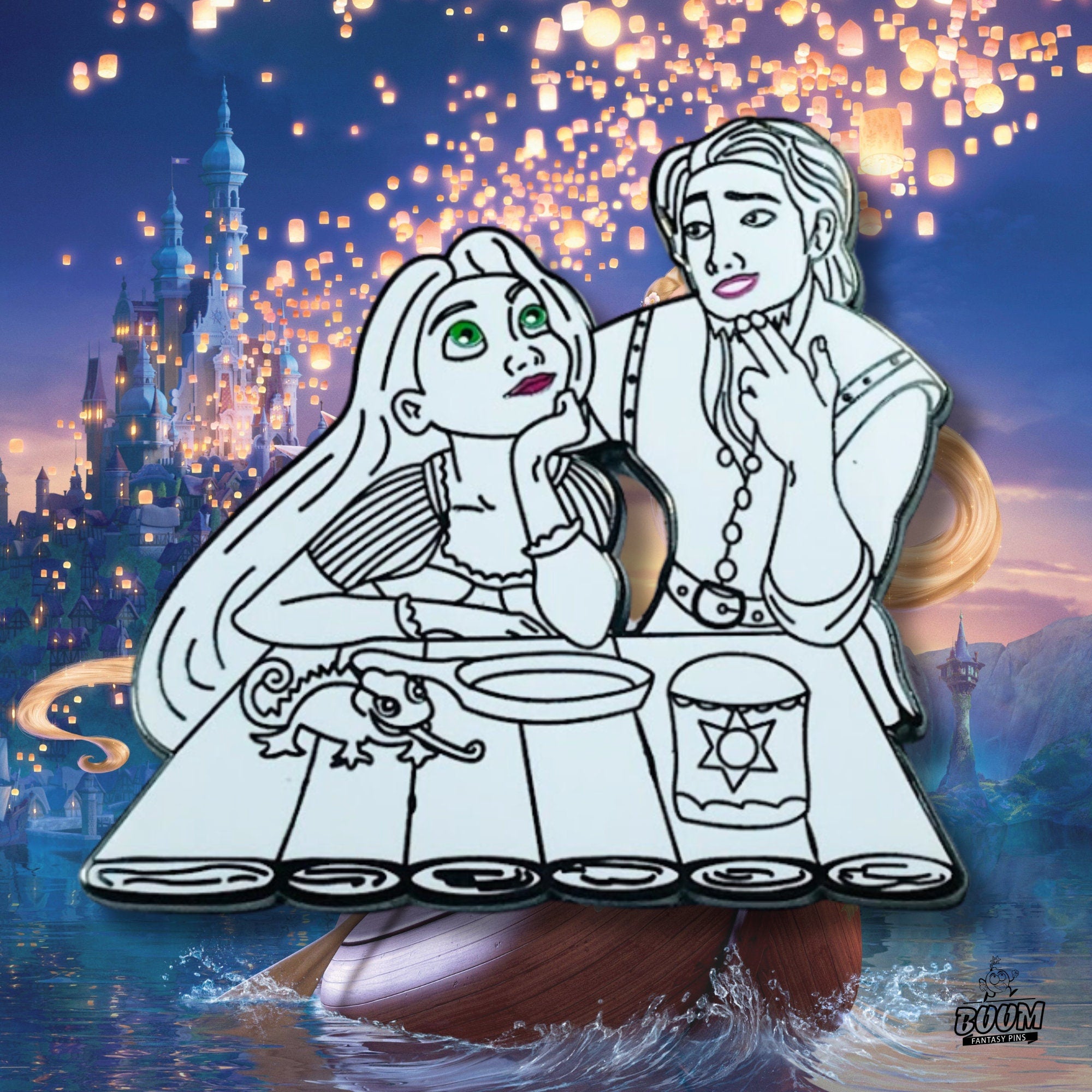 Pin's – Raiponce et Flynn Rider du film Raiponce – Disney Fantasy
