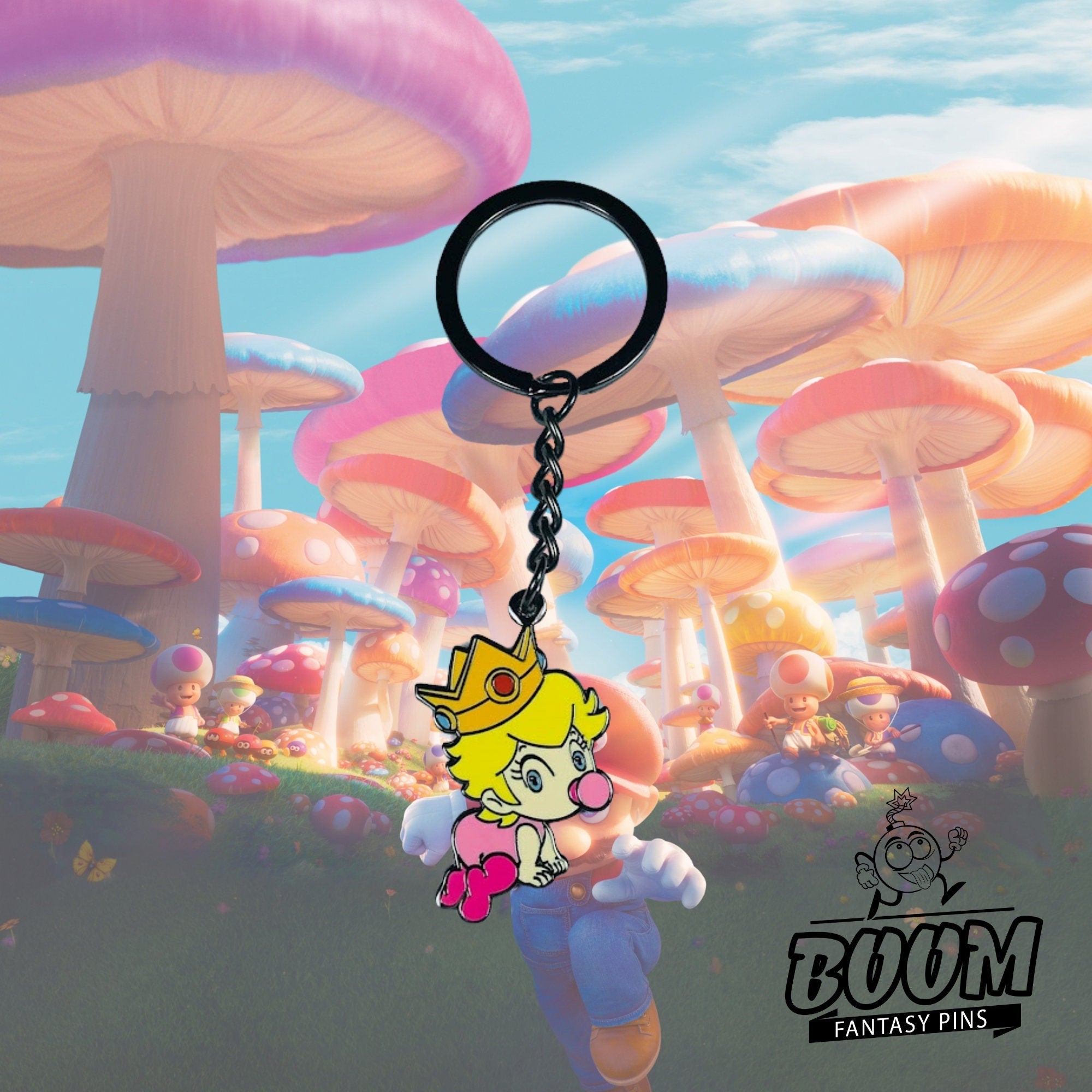 Keychain – Princess Peach from Super Mario Bros – Disney Fantasy