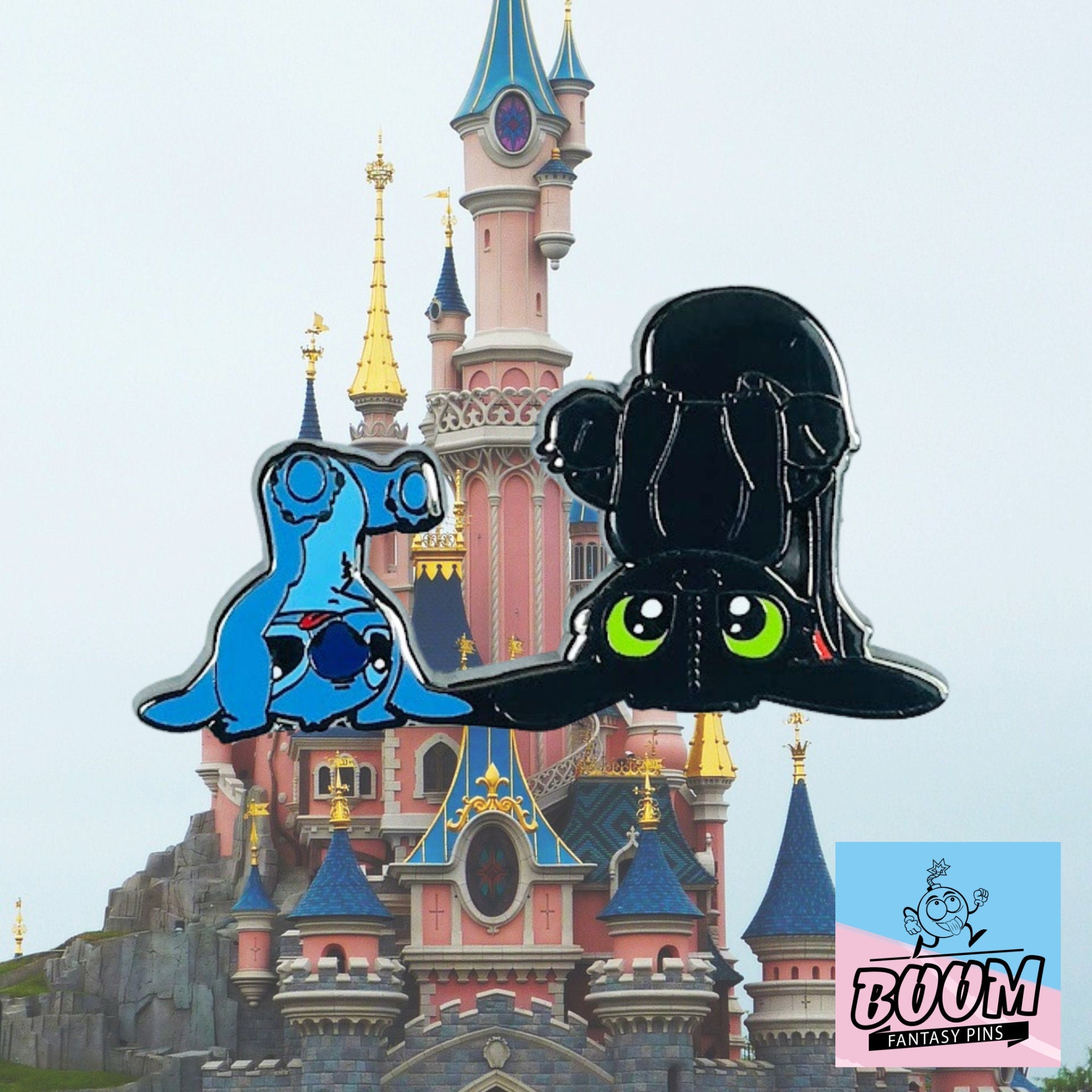 Pin – Experimento 626 Stitch de Lilo y Stitch y Desdentao de Cómo entrenar a tu dragón – Disney Fantasy