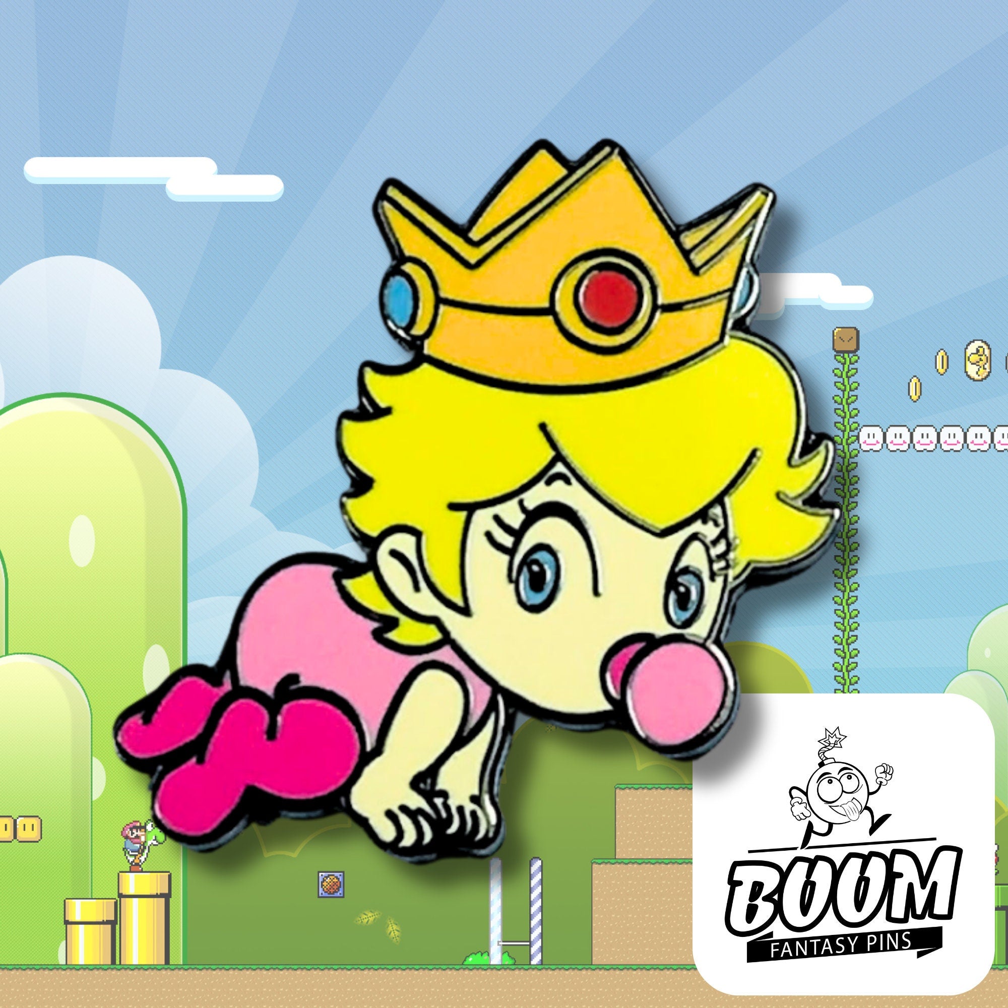 Pin – Princesa Peach de Mario Bros. Reino Champiñón – Disney Fantasy