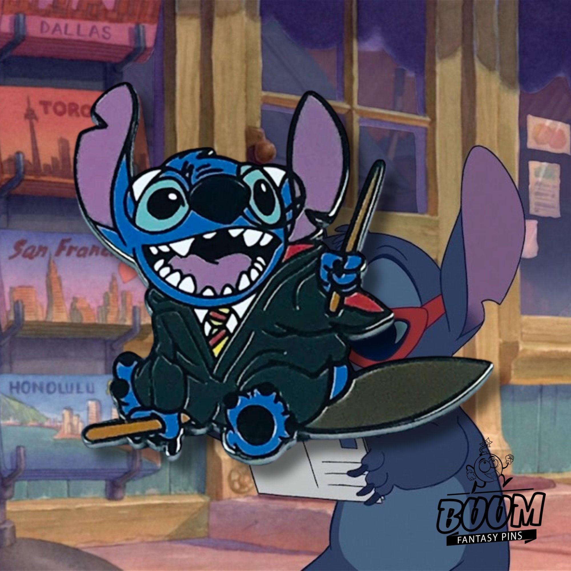 Pin – Stitch de Lilo y Stitch Disney Fantasy – Traje de mago de Harry Potter