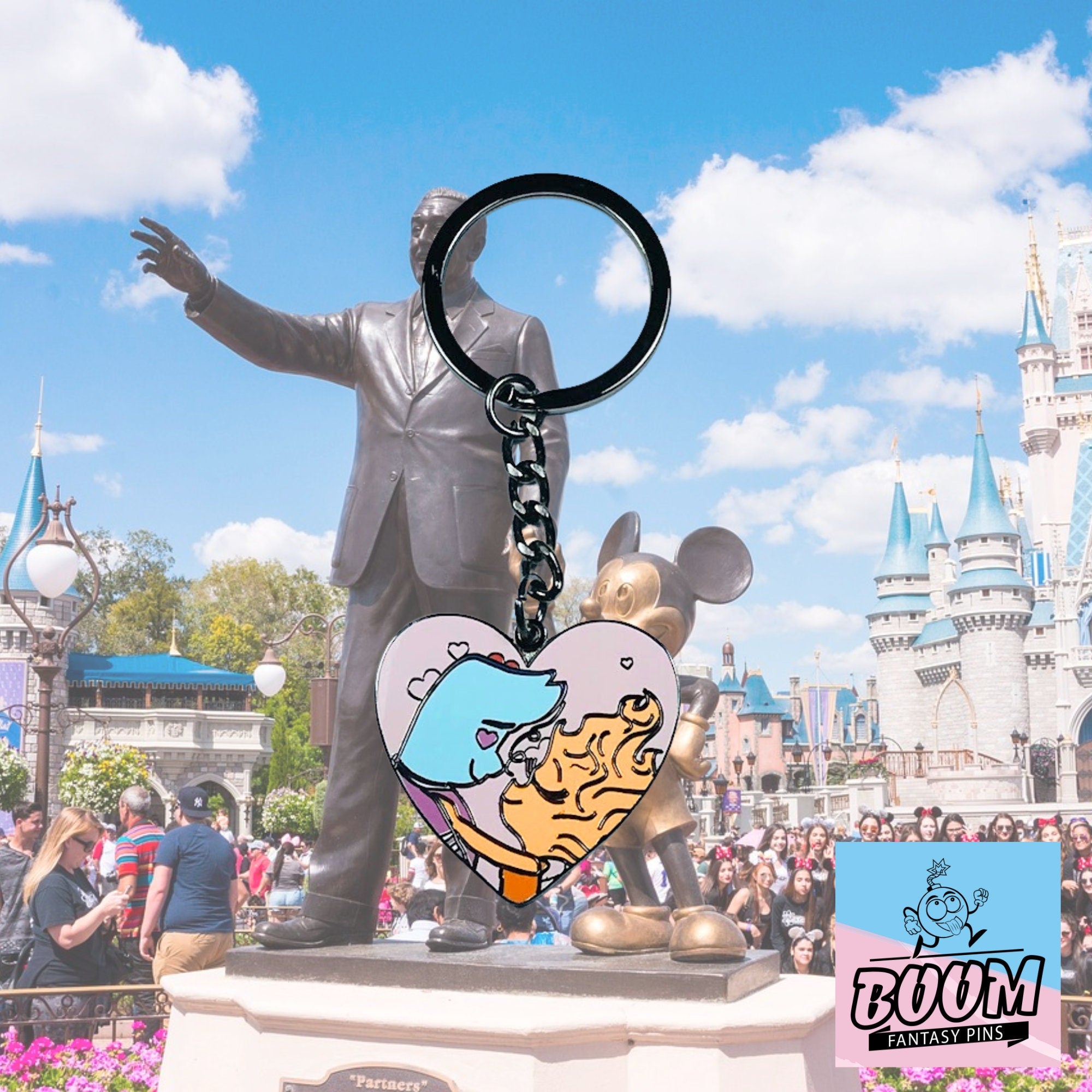 Llavero – Ember y Lake de Elemental – Disney Fantasy