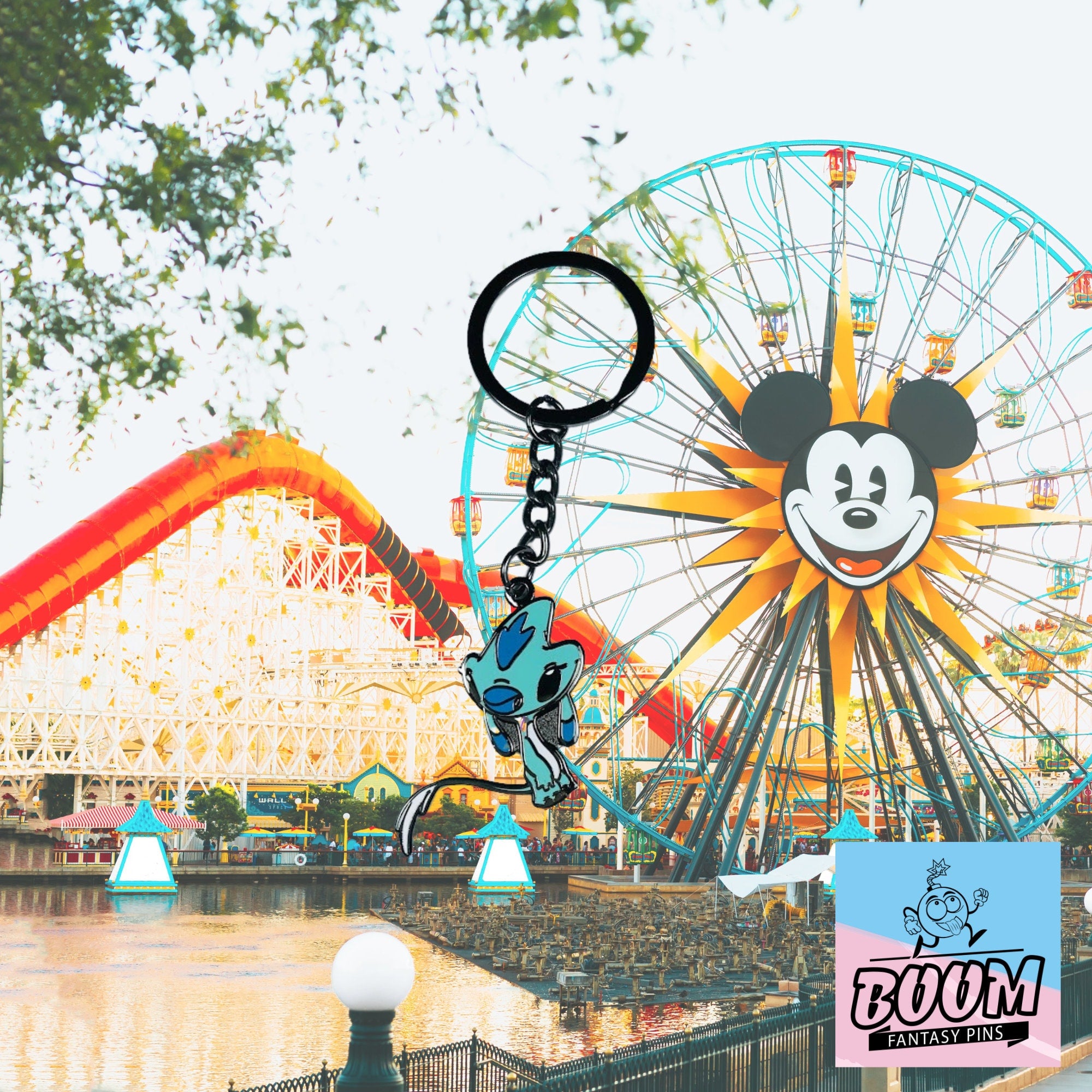 Llavero: Stitch, Bella y Experimento 248 de Lilo &amp; Stitch – Disney Fantasy