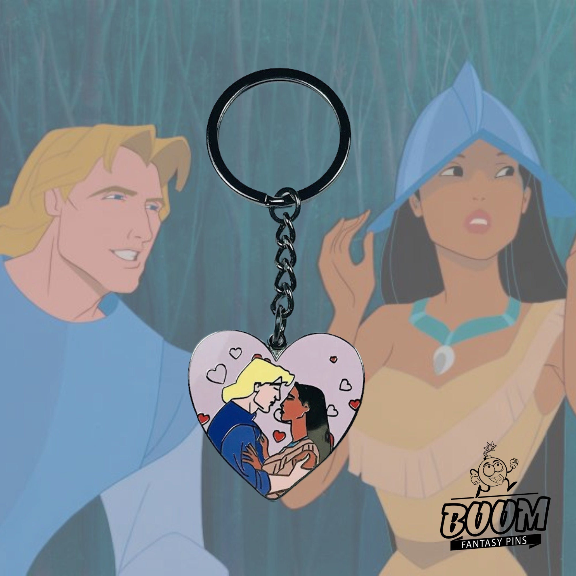 Porte-clés – Pocahontas et le capitaine John Smith du film Pocahontas – Disney Fantasy