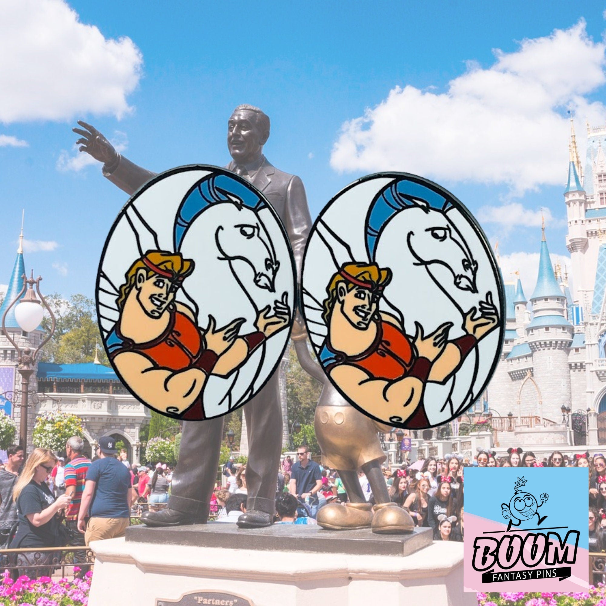 Boutons de manchette – Hercule et Pégase du film Hercule – Disney Fantasy