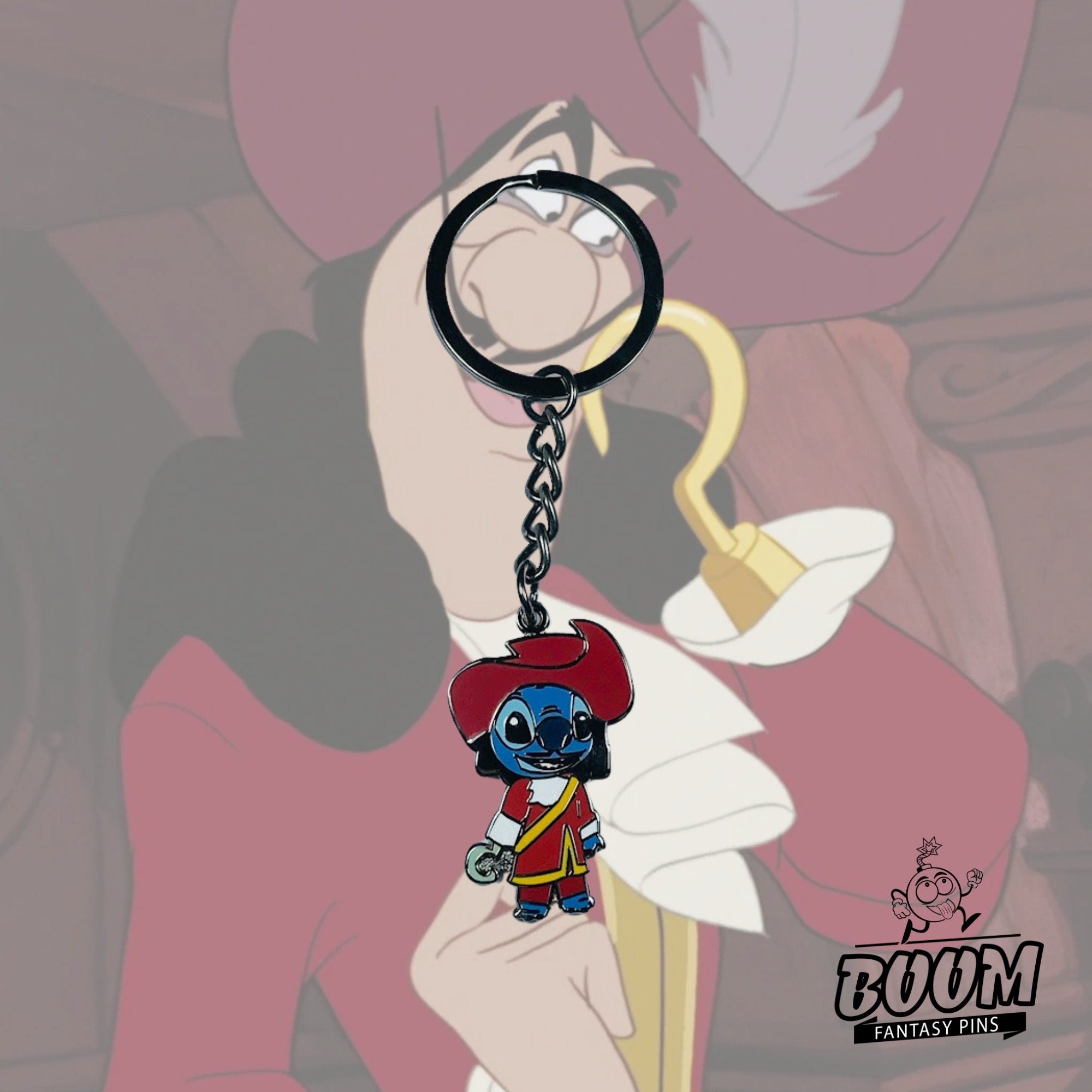 Llavero – Experimento 626 Stitch como el Capitán Garfio de Lilo &amp; Stitch Disney Fantasy