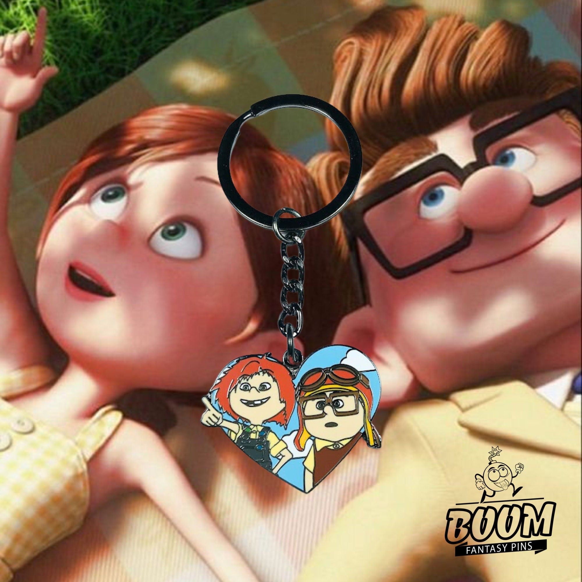 Porte-clés – Carl Fredricksen et Ellie Fredricksen du film Là-haut – Disney Fantasy