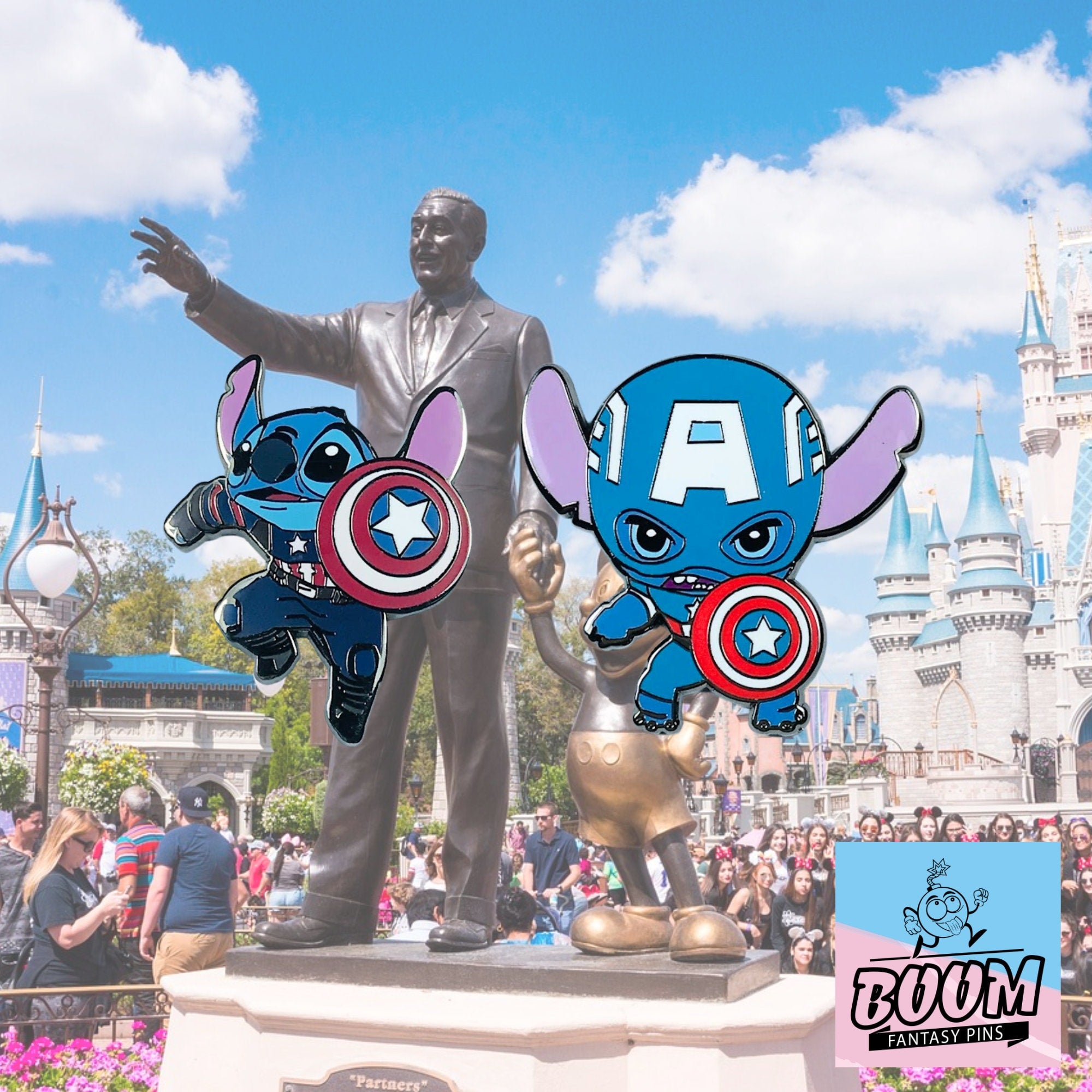 Pin – Stitch como el Capitán América de Lilo &amp; Stitch – Disney Fantasy