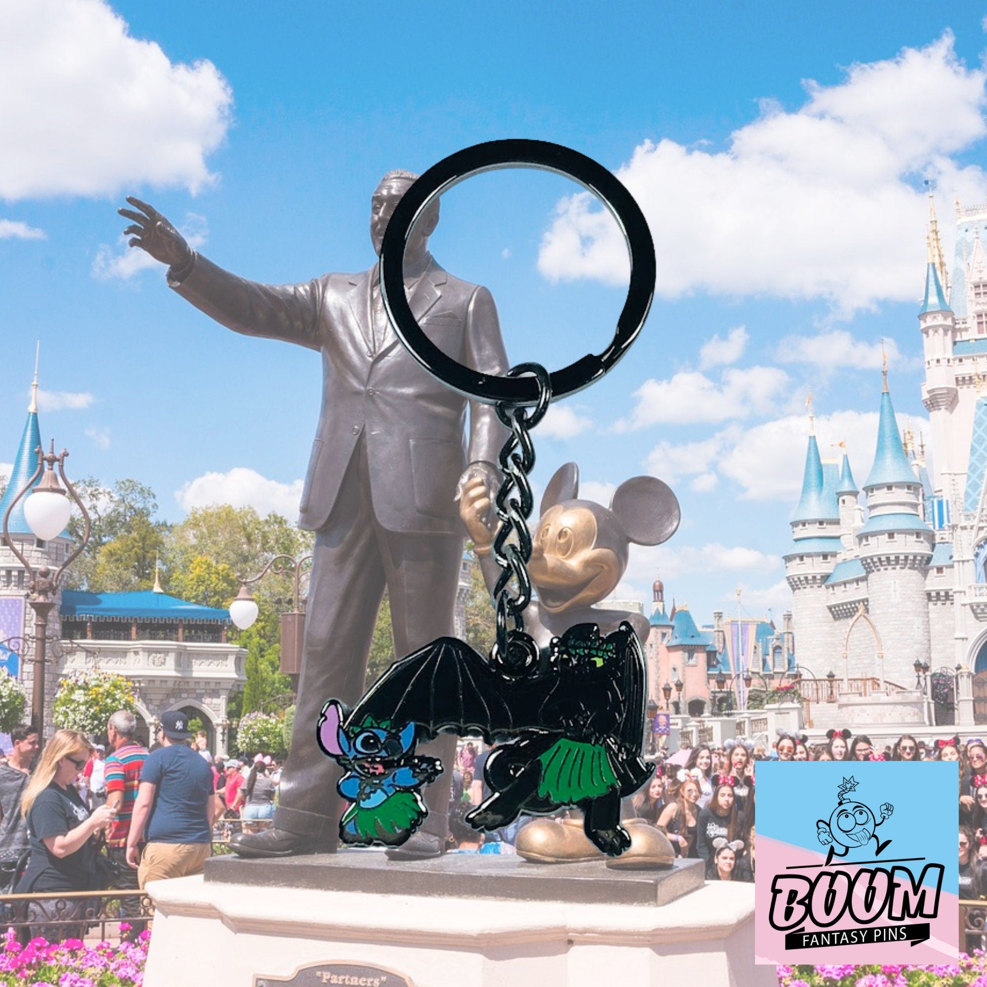 Llavero – Experimento 626 Stitch de Lilo &amp; Stitch y Desdentao de Cómo entrenar a tu dragón – Disney Fantasy