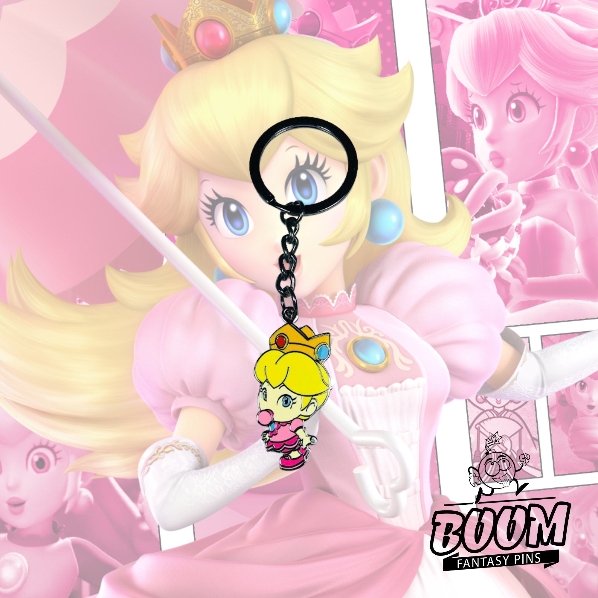 Keychain – Baby Princess Peach from Mario Bros – Disney Fantasy