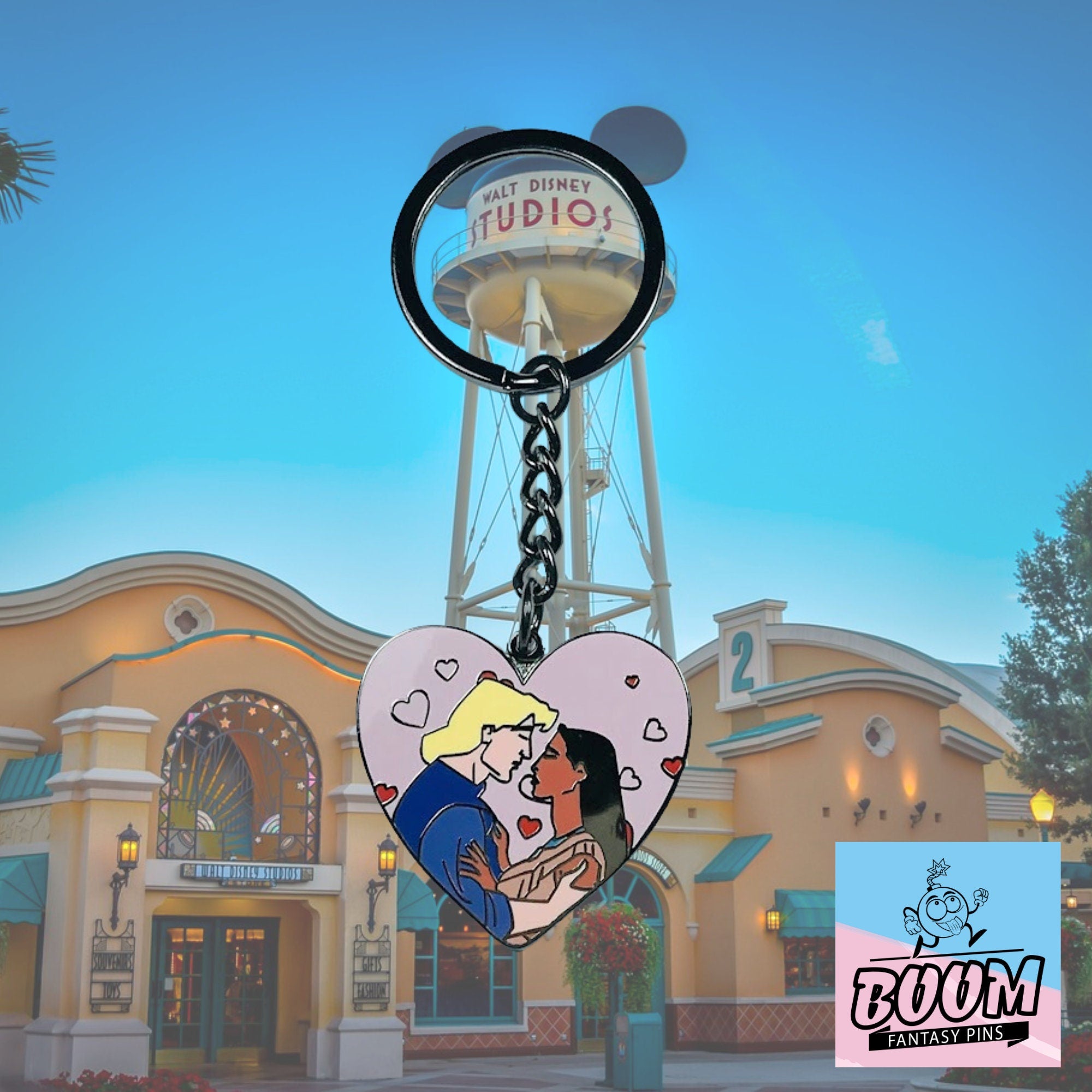 Porte-clés – Pocahontas et le capitaine John Smith du film Pocahontas – Disney Fantasy