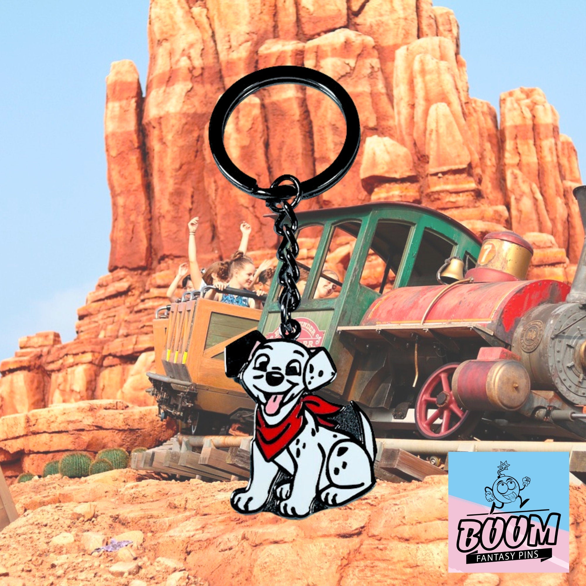 Porte-clés – Chiot dalmatien rouge des 101 Dalmatiens – Disney Fantasy