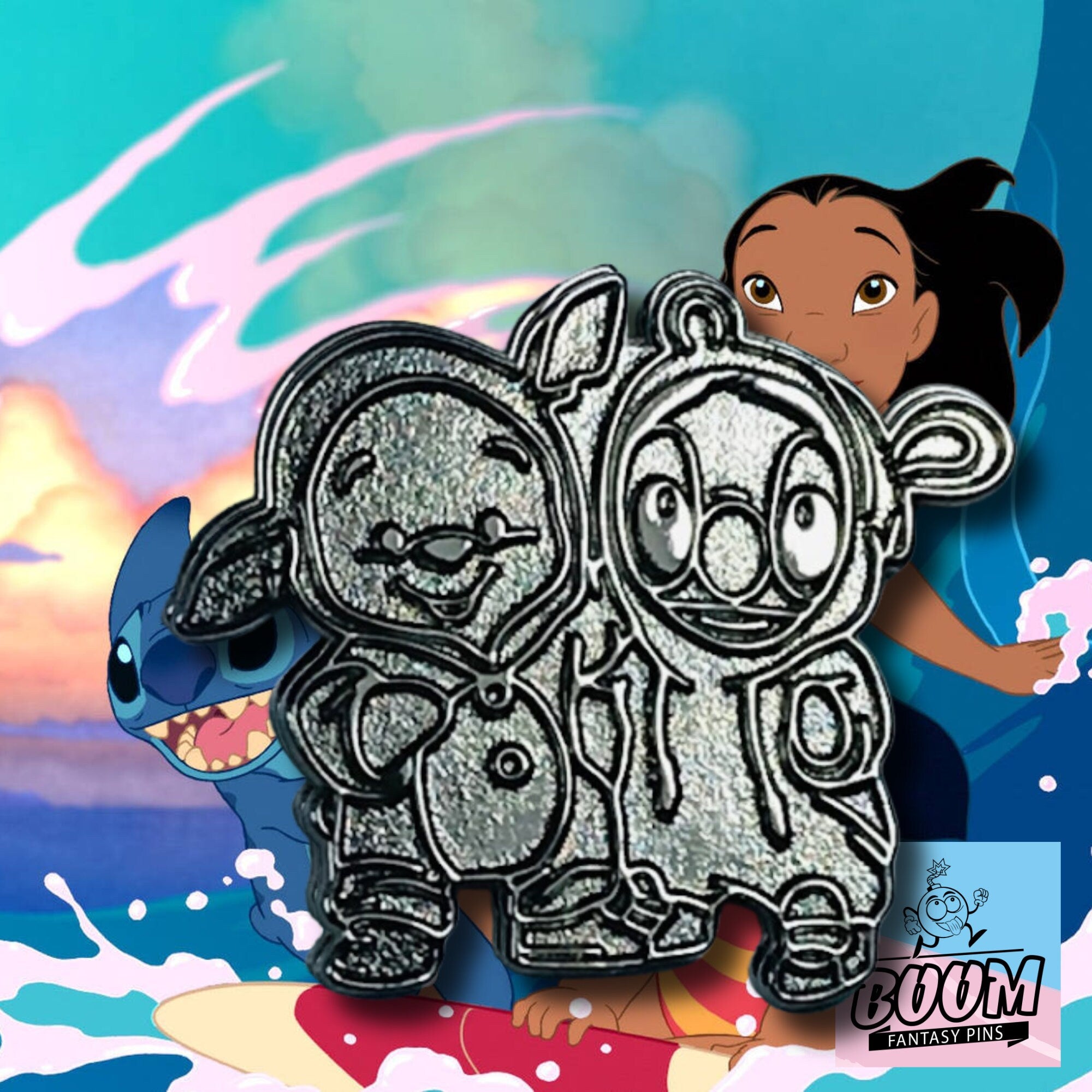 Prueba de pin - Winnie Pooh con Stitch de Lilo &amp; Stitch - Disney Fantasy