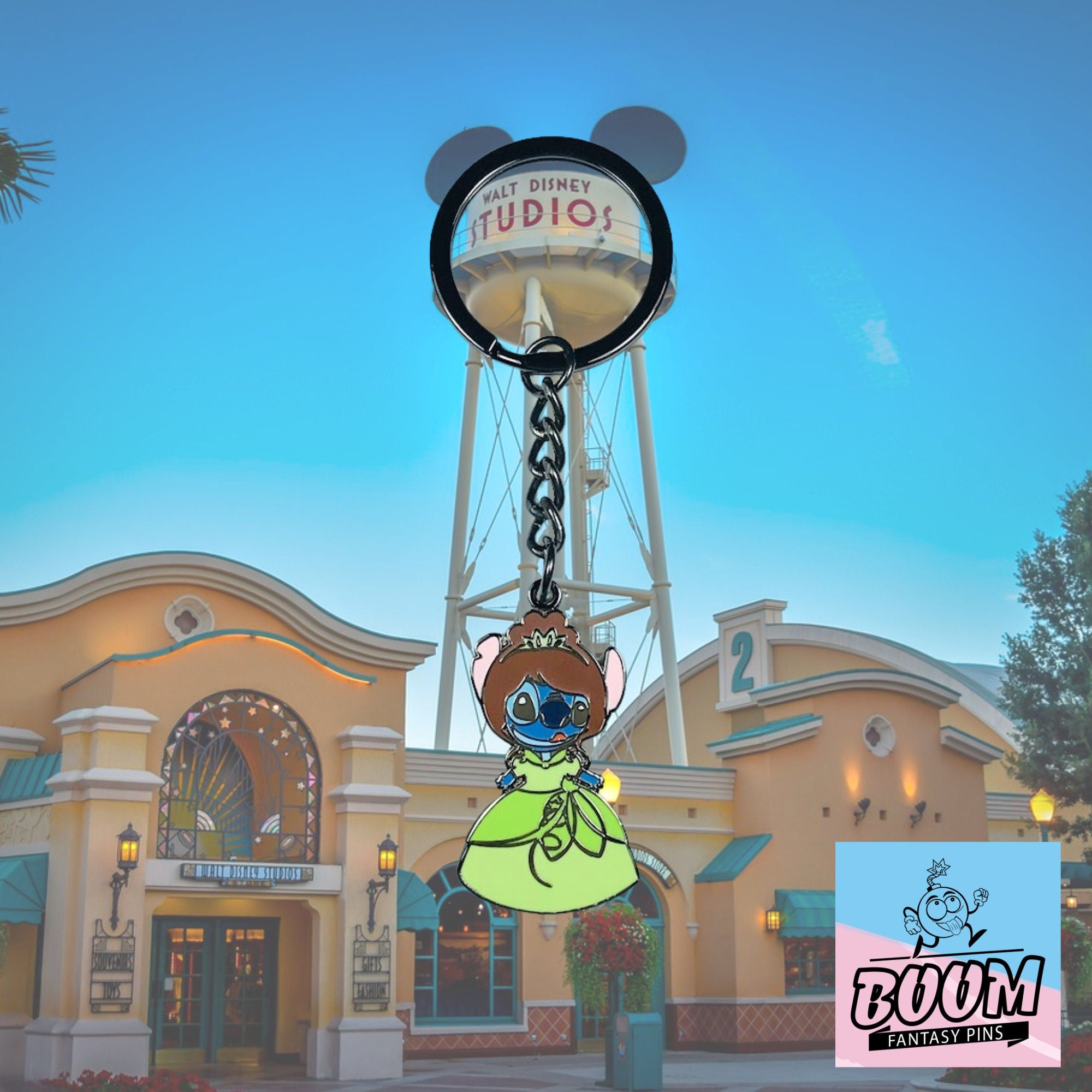 Keychain – Experiment 626 Stitch as Tiana from Lilo & Stitch – Disney Fantasy