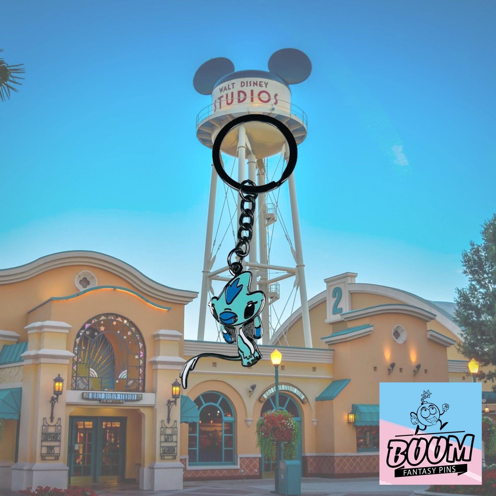 Llavero: Stitch, Bella y Experimento 248 de Lilo &amp; Stitch – Disney Fantasy