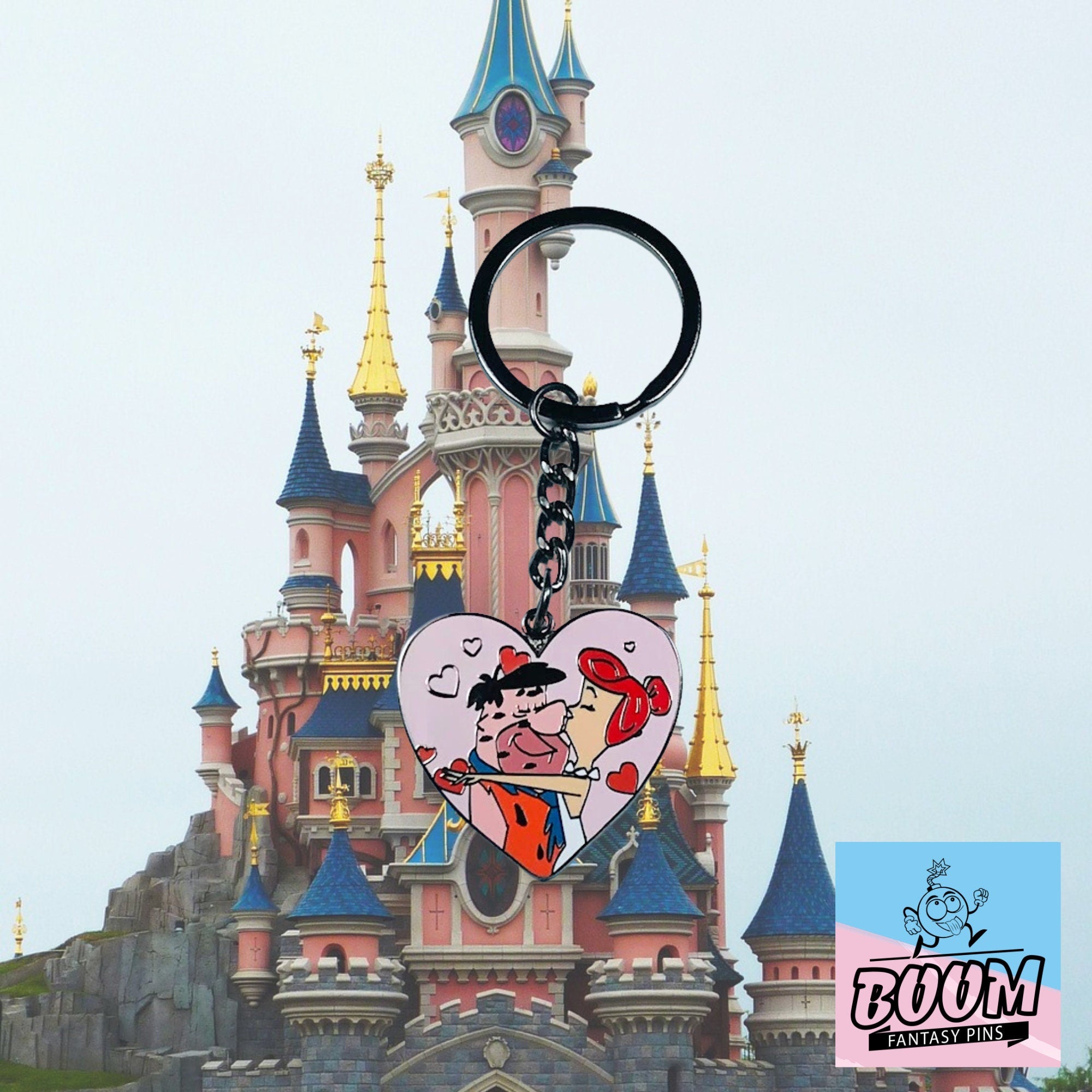 Llavero – Pedro Picapiedra y Vilma Picapiedra de Los Picapiedra – Disney Fantasy