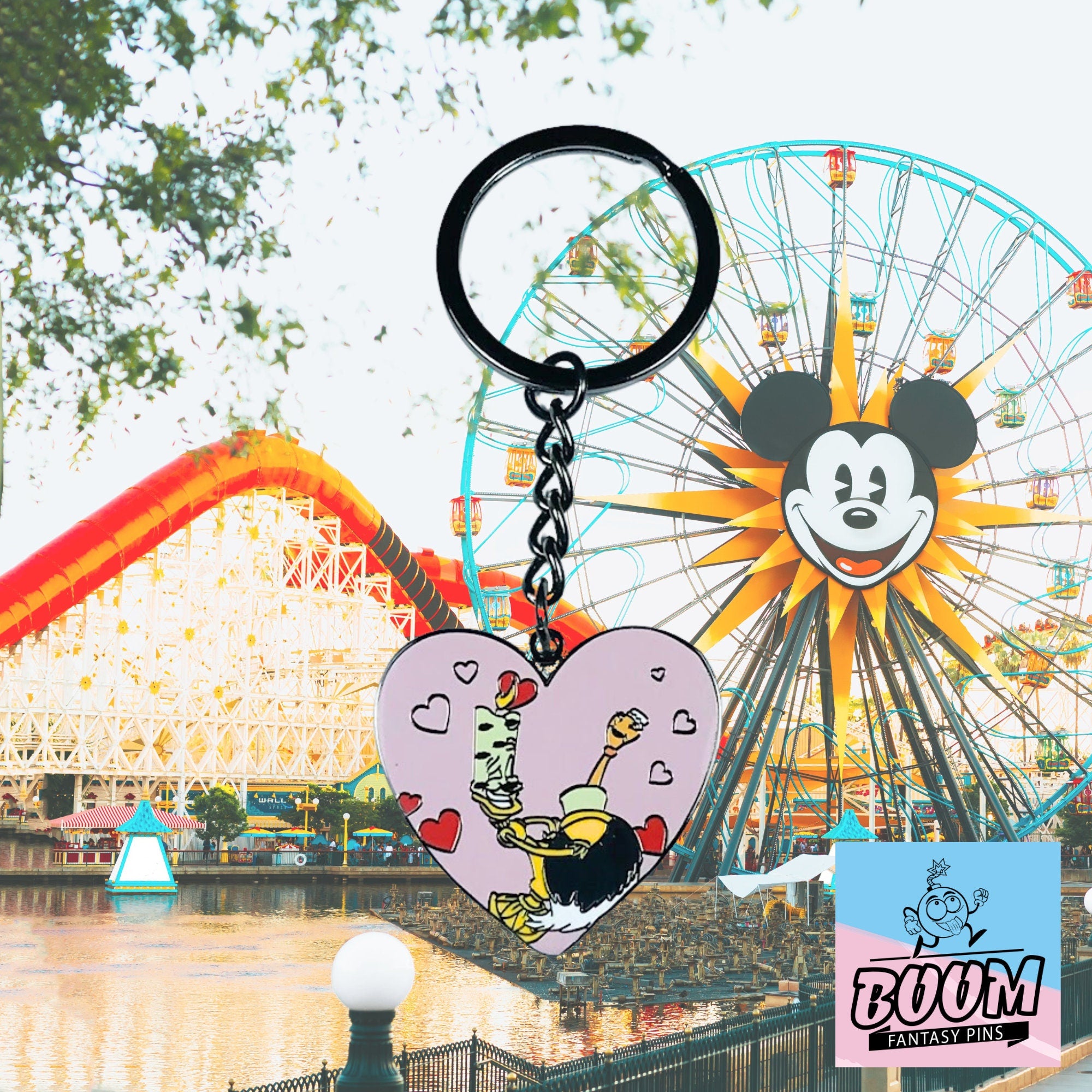 Porte-clés – Lumière et Babette de La Belle et la Bête – Disney Fantasy