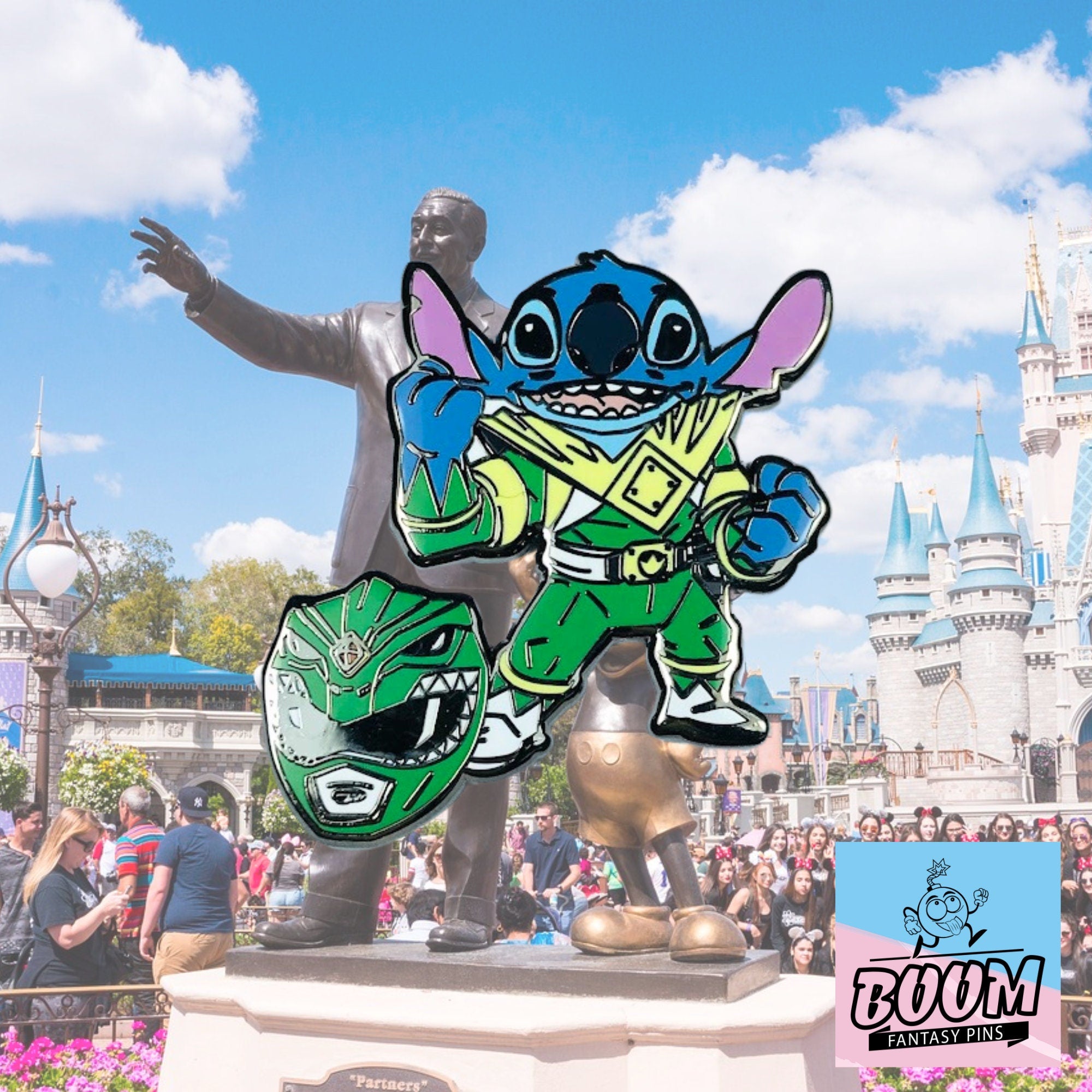 Pin - Stitch como el Ranger Verde de Lilo y Stitch - Disney Fantasy