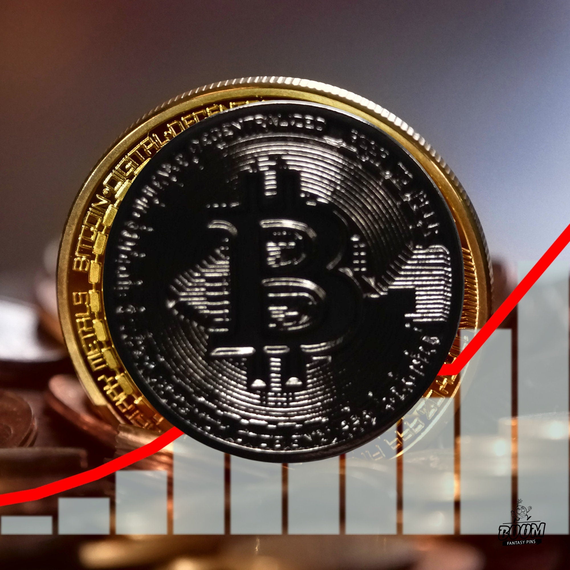 Pin: Símbolo de Bitcoin del Protocolo de Criptomonedas – Tecnología Blockchain