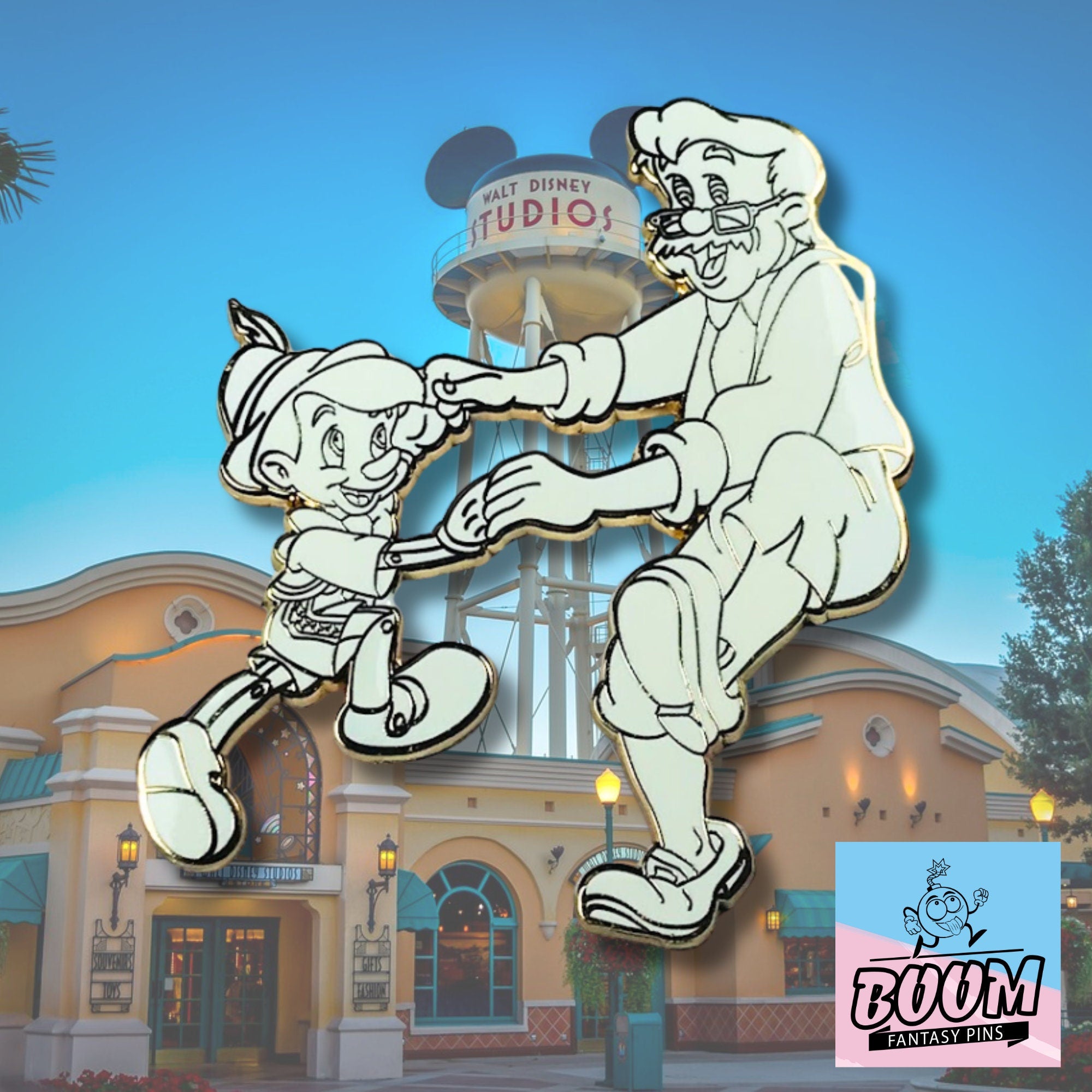 Ensemble de broches – Pinocchio et Geppetto de Pinocchio – Disney Fantasy