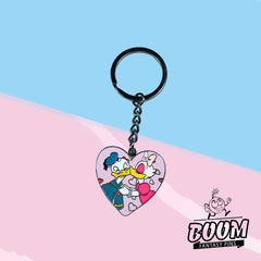 Porte-clés – Donald et Daisy Duck du film « Monsieur Duck sort » – Disney Fantasy