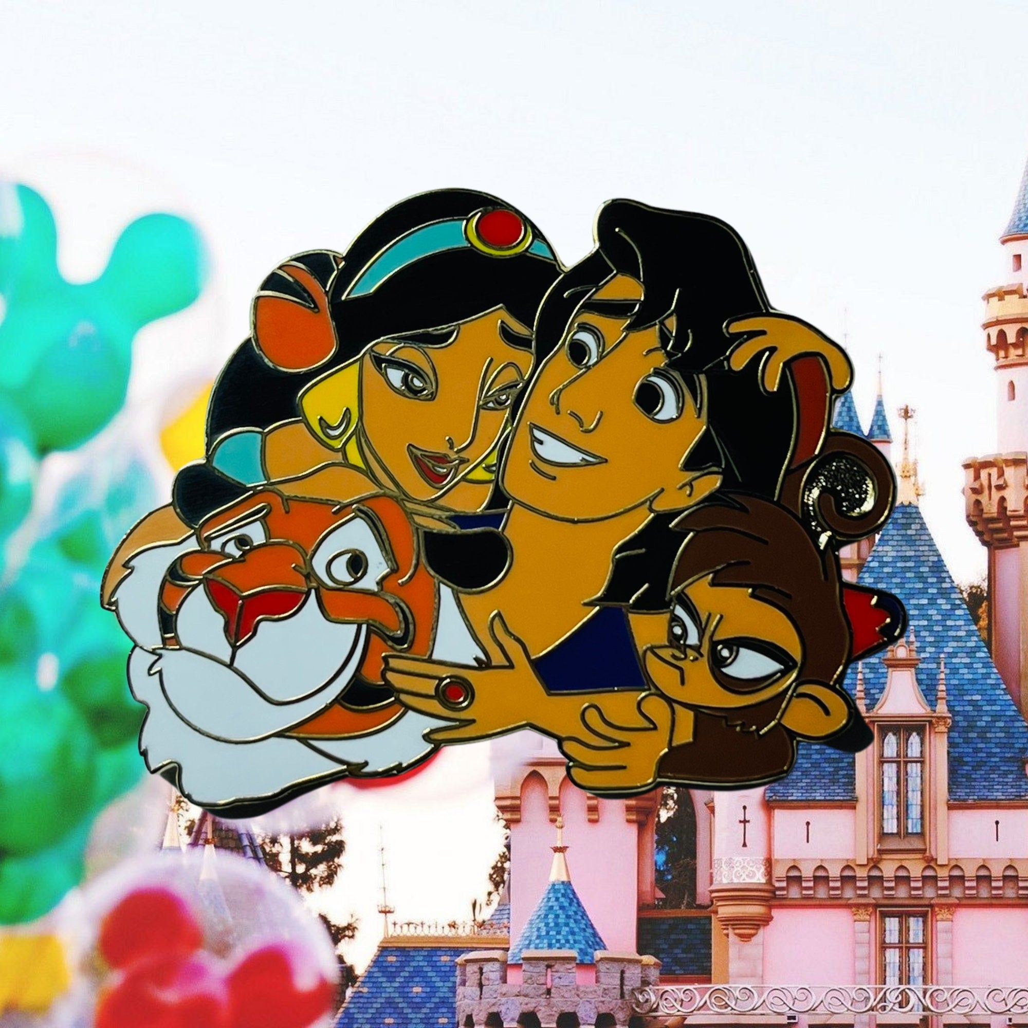 Pin's – Aladdin, Jasmine, Abu et Rajah du film Aladdin – Disney Fantasy