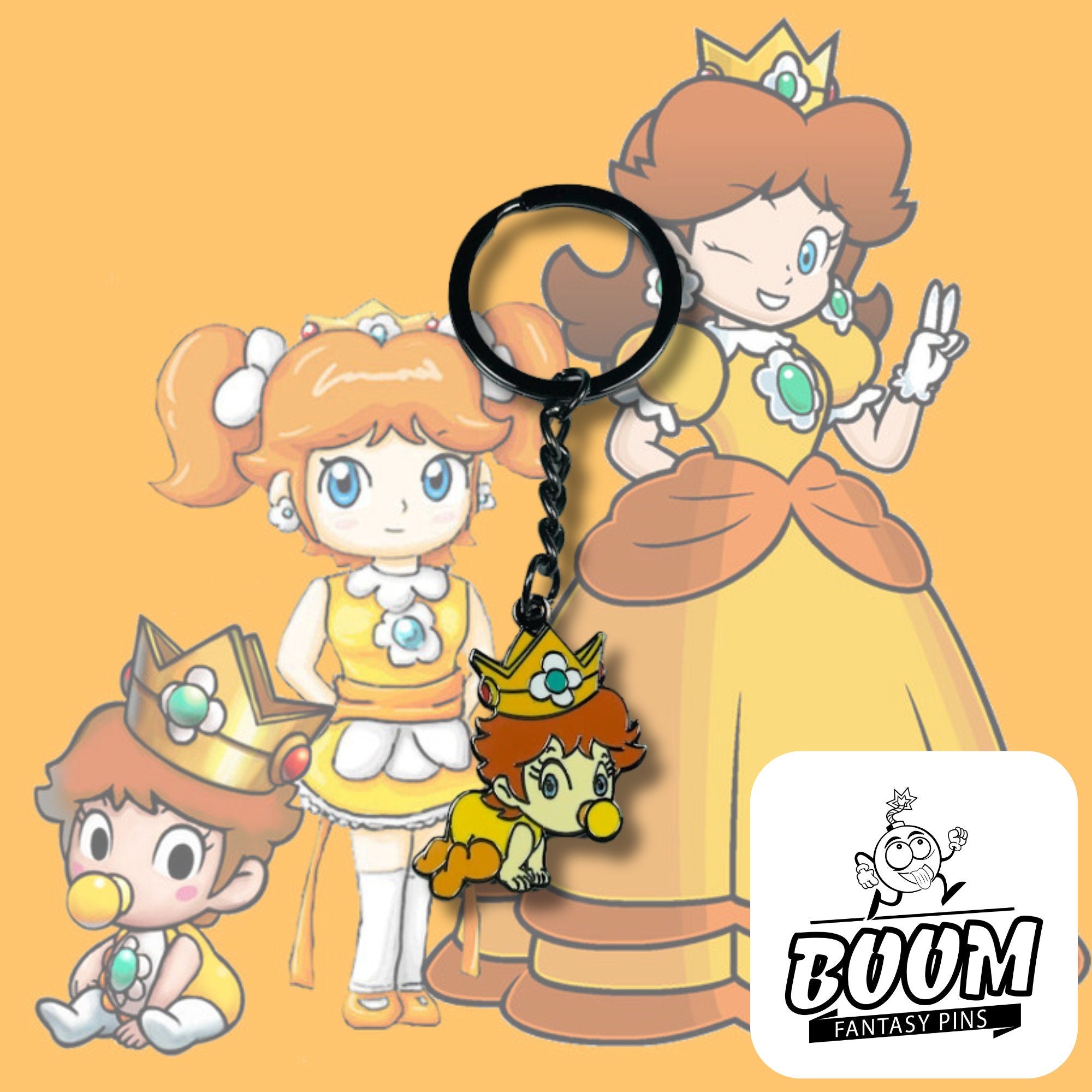 Keychain – Princess Daisy from Super Mario Bros – Disney Fantasy