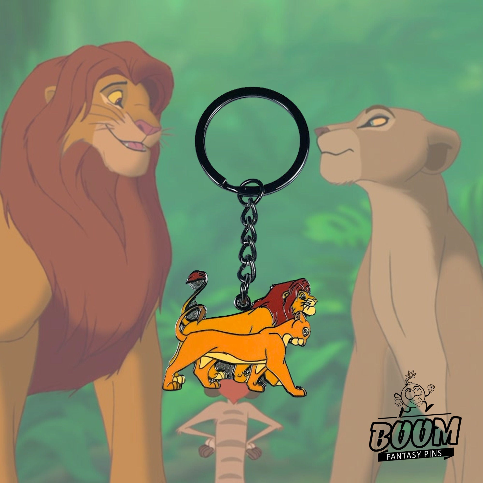 Porte-clés – Simba et Nala du Roi Lion – Disney Fantasy